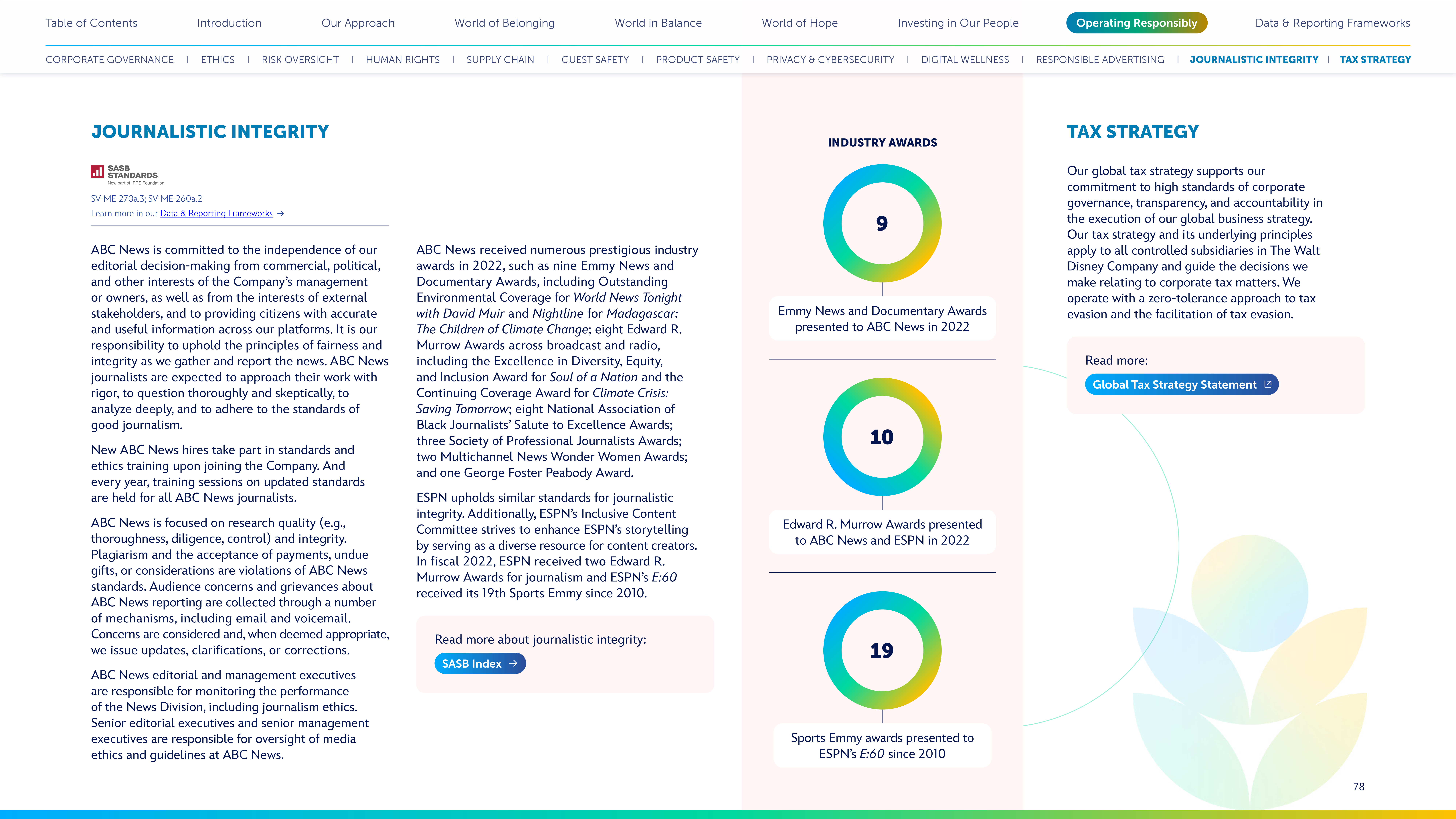 Disney Corporate Social Responsibility Report — page 78