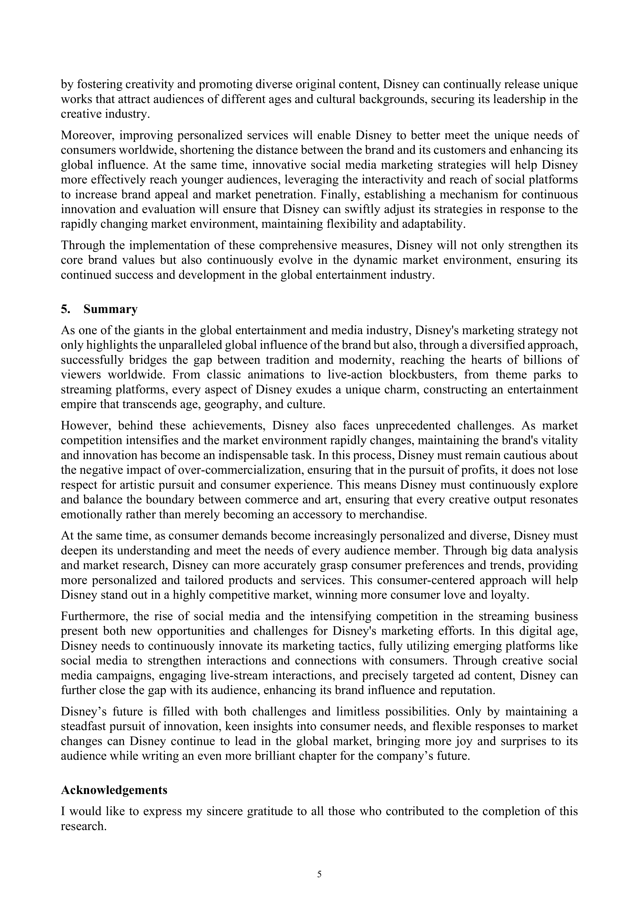 Disney Marketing Strategy — page 5