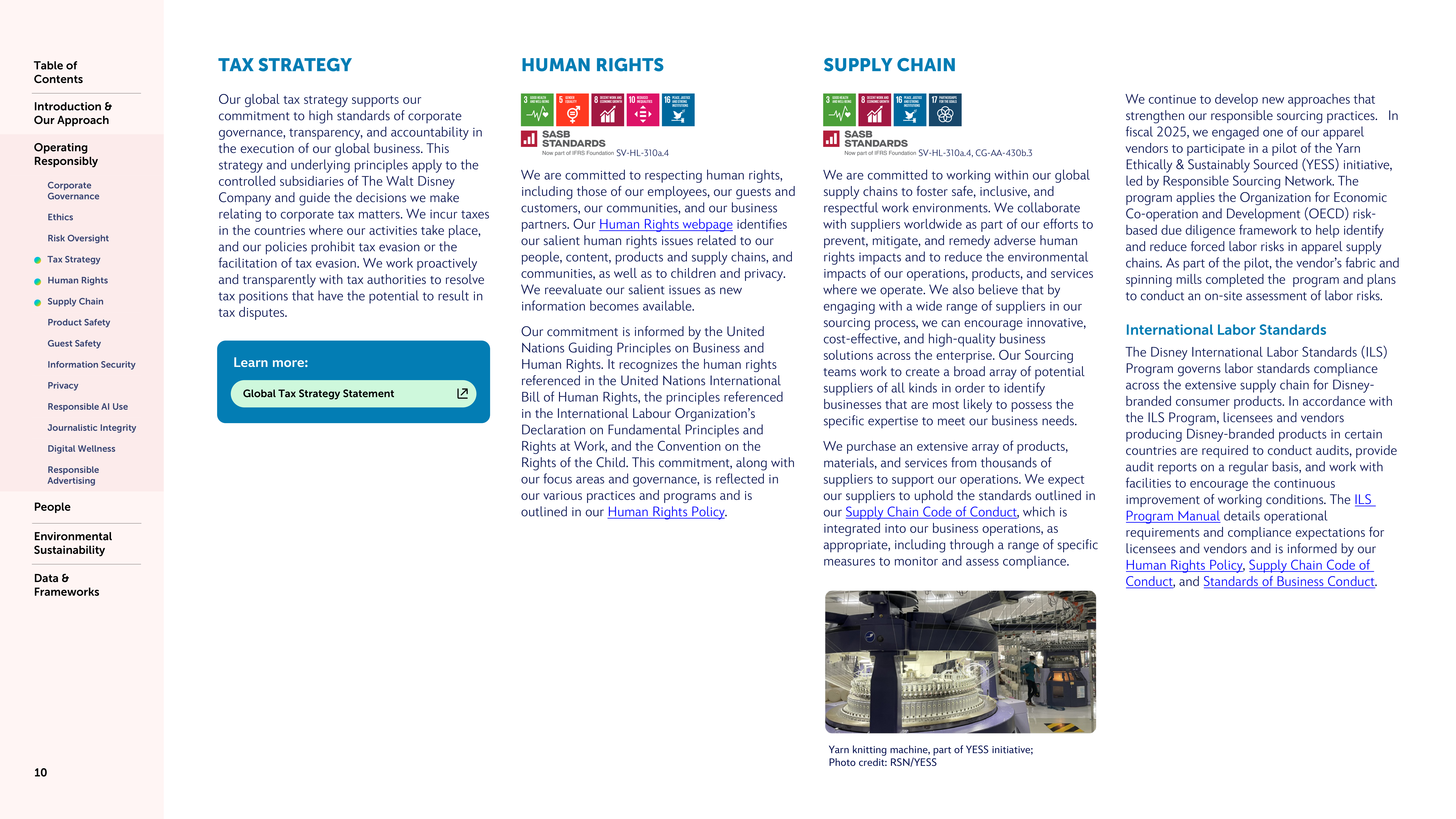 Disney Sustainability & Social Impact Report — page 10