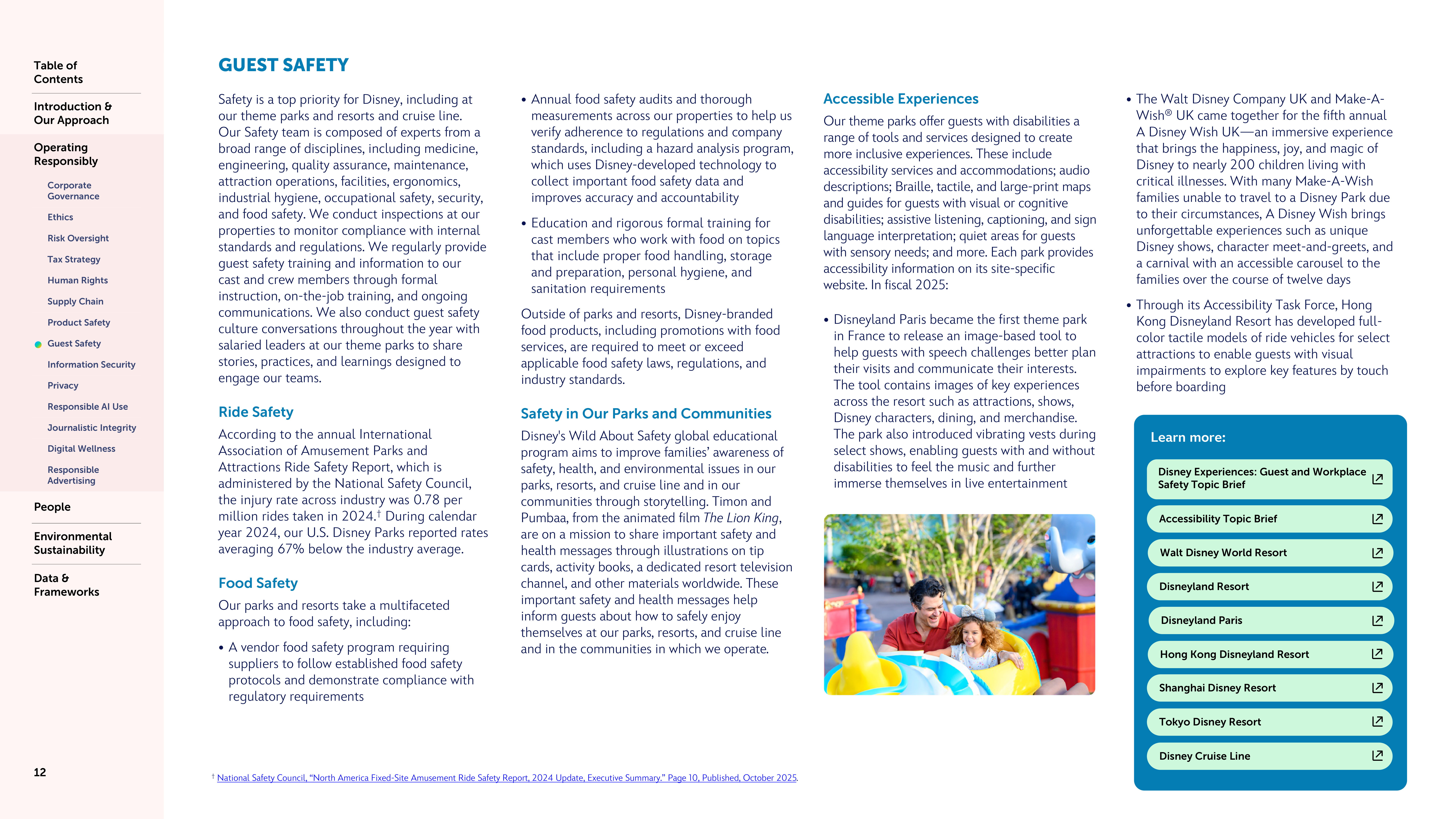 Disney Sustainability & Social Impact Report — page 12