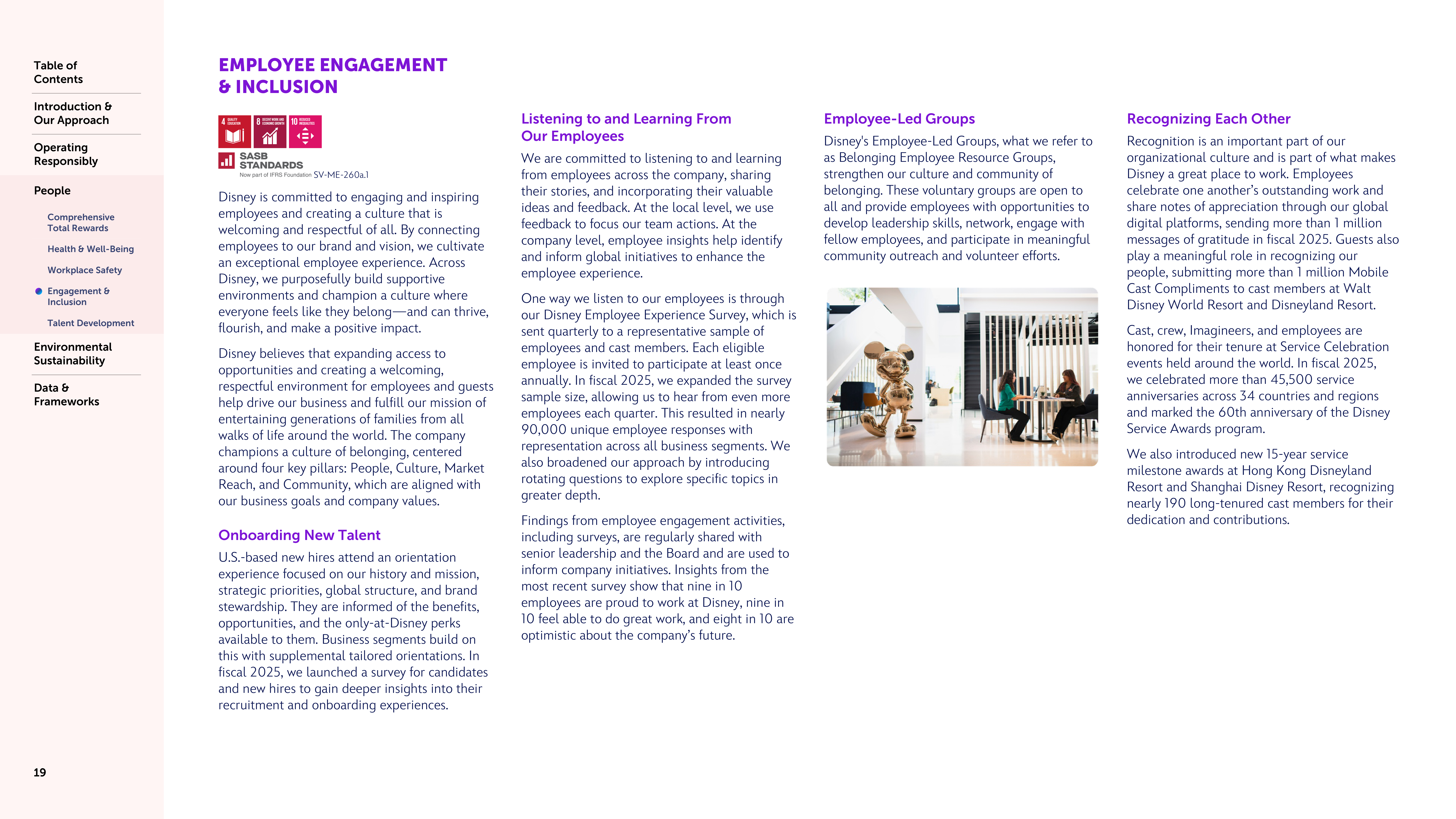 Disney Sustainability & Social Impact Report — page 19