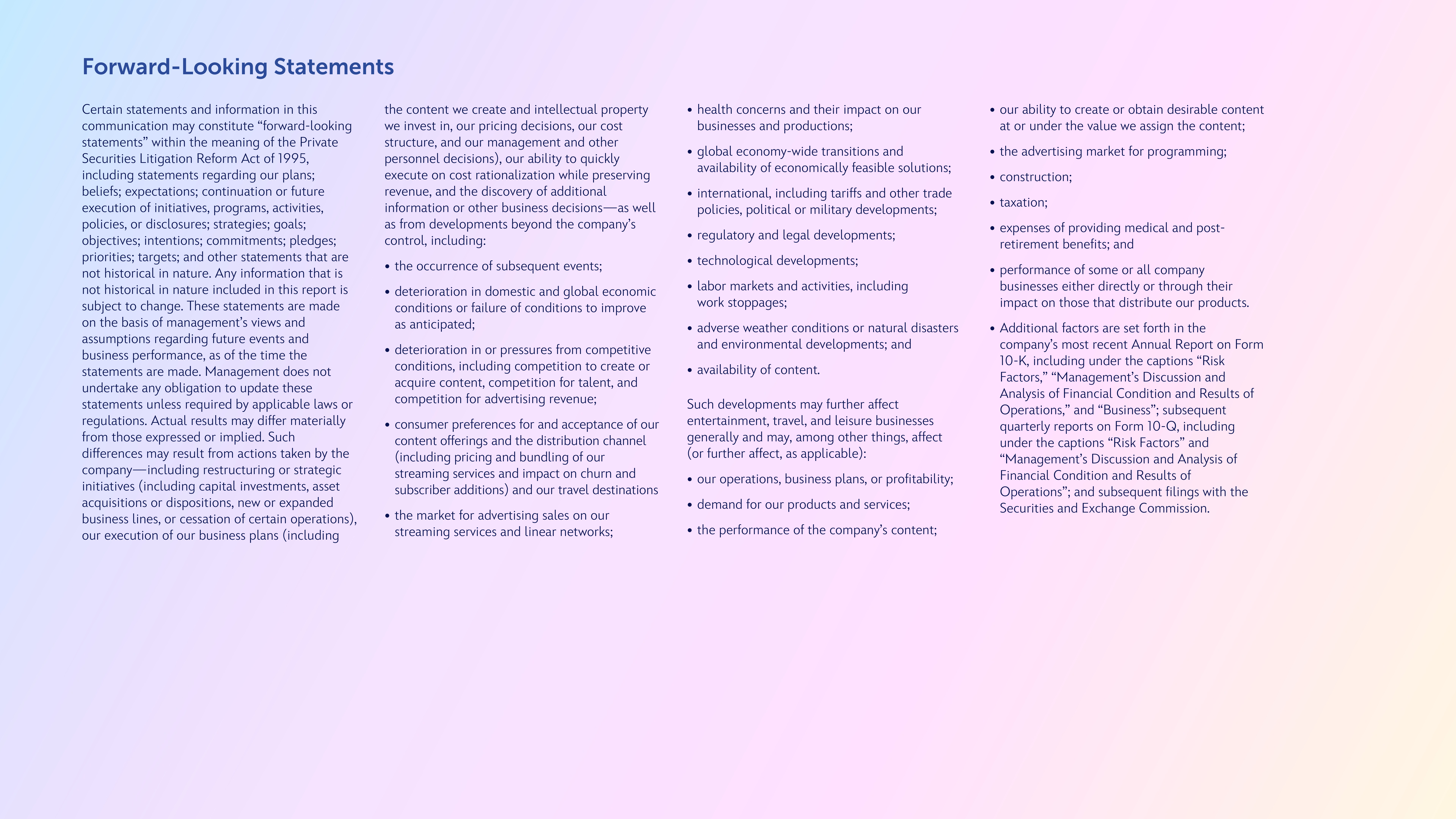 Disney Sustainability & Social Impact Report — page 2