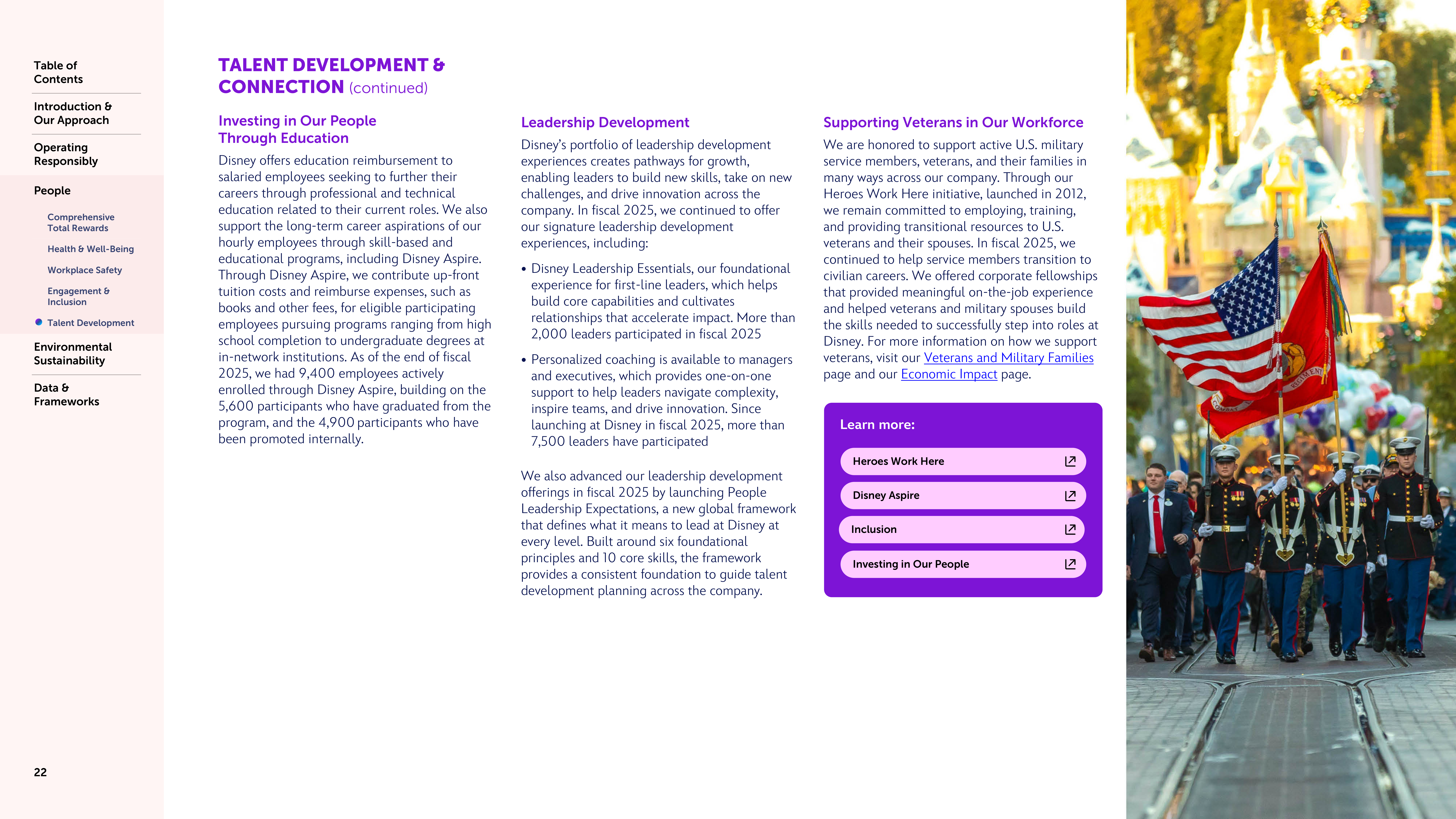 Disney Sustainability & Social Impact Report — page 22
