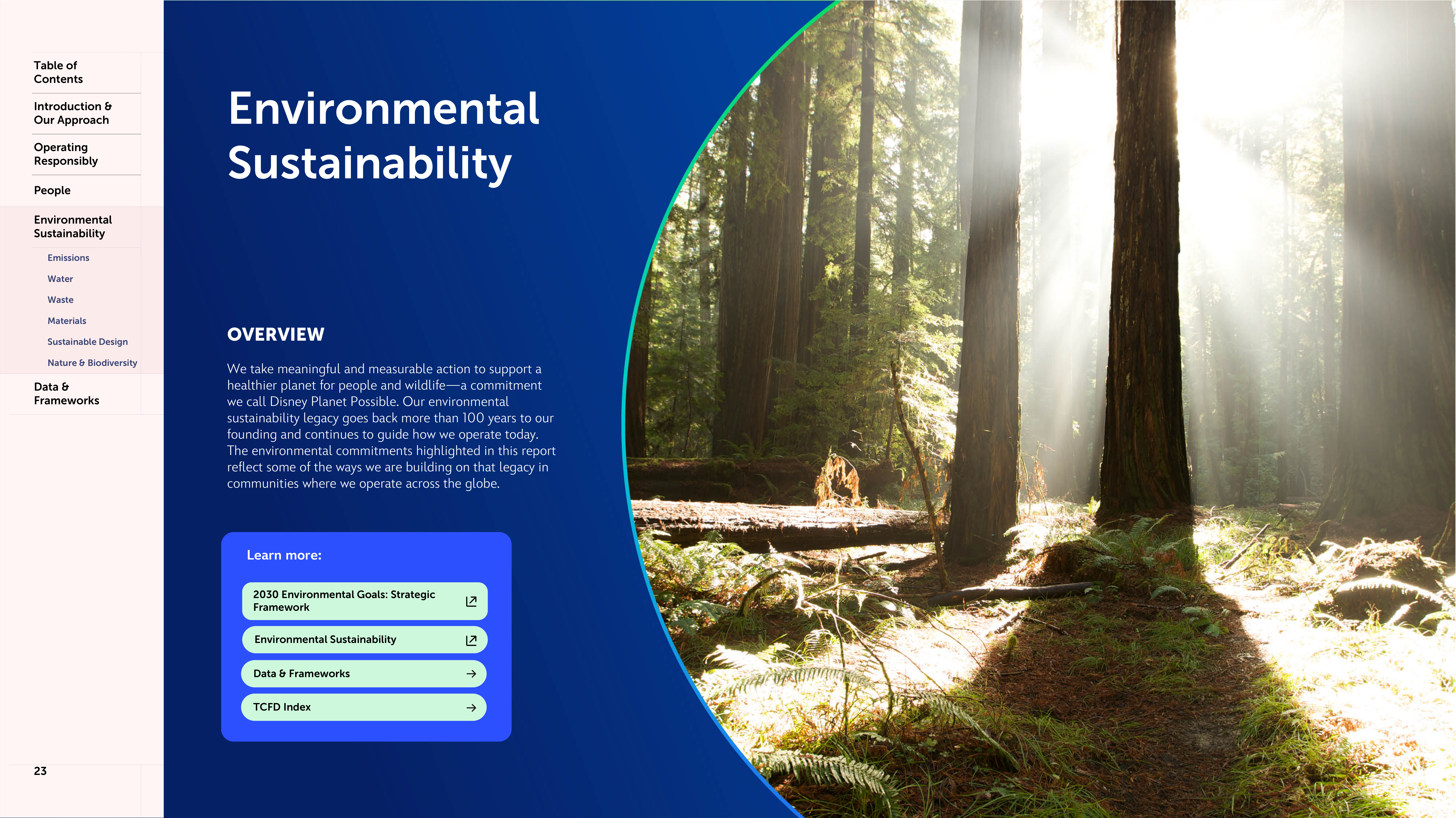 Disney Sustainability & Social Impact Report — page 23