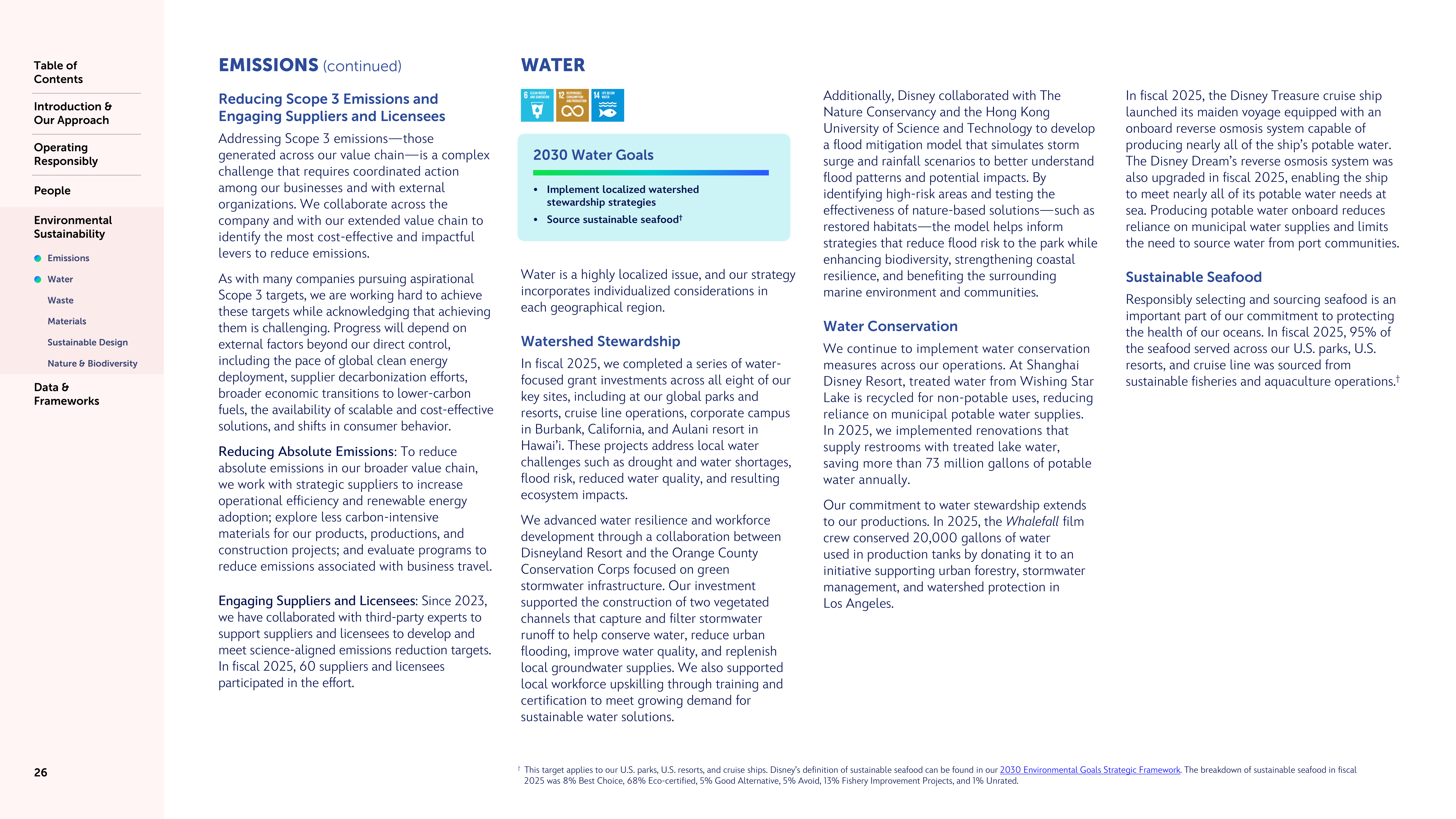Disney Sustainability & Social Impact Report — page 26