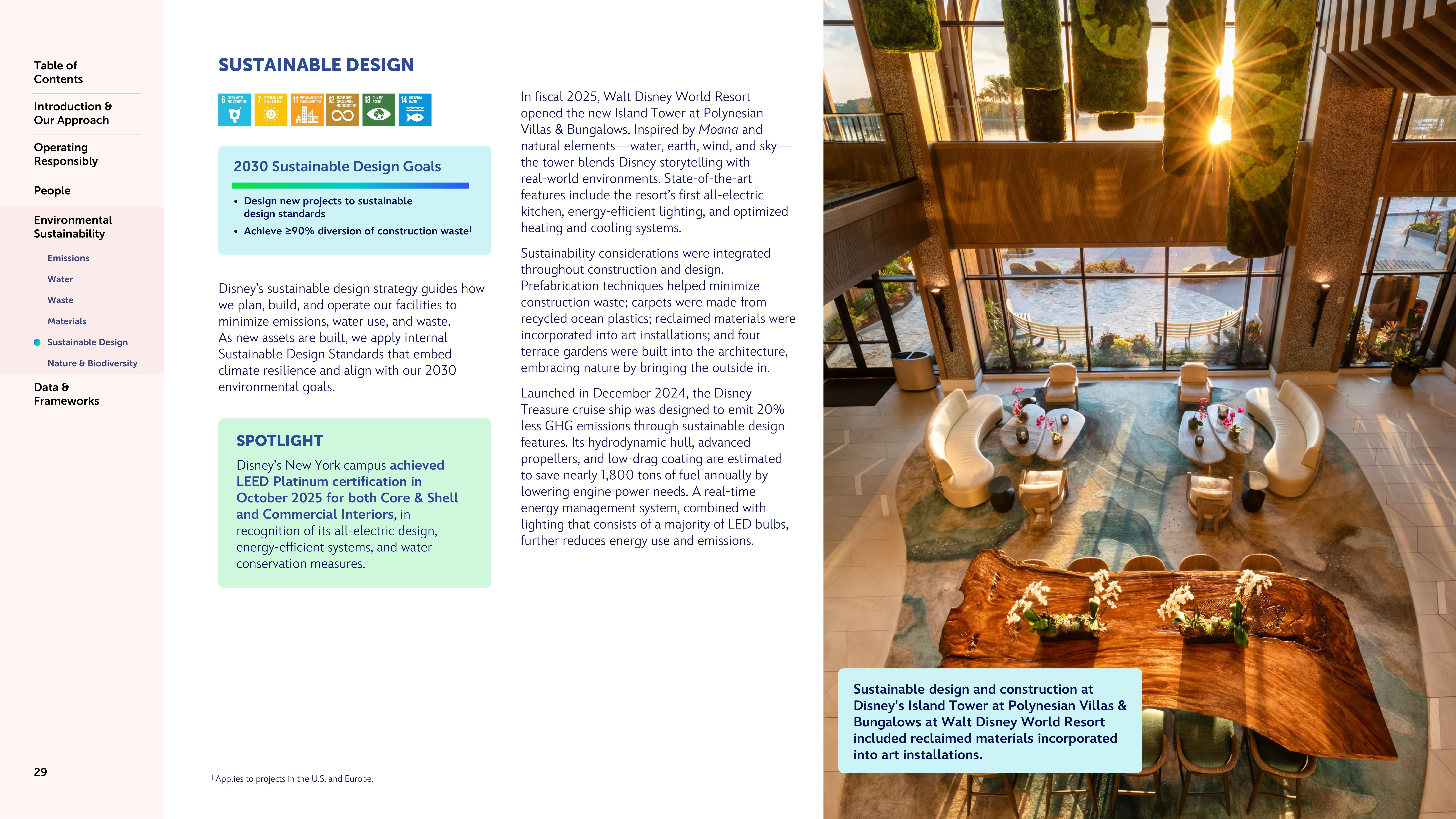 Disney Sustainability & Social Impact Report — page 29