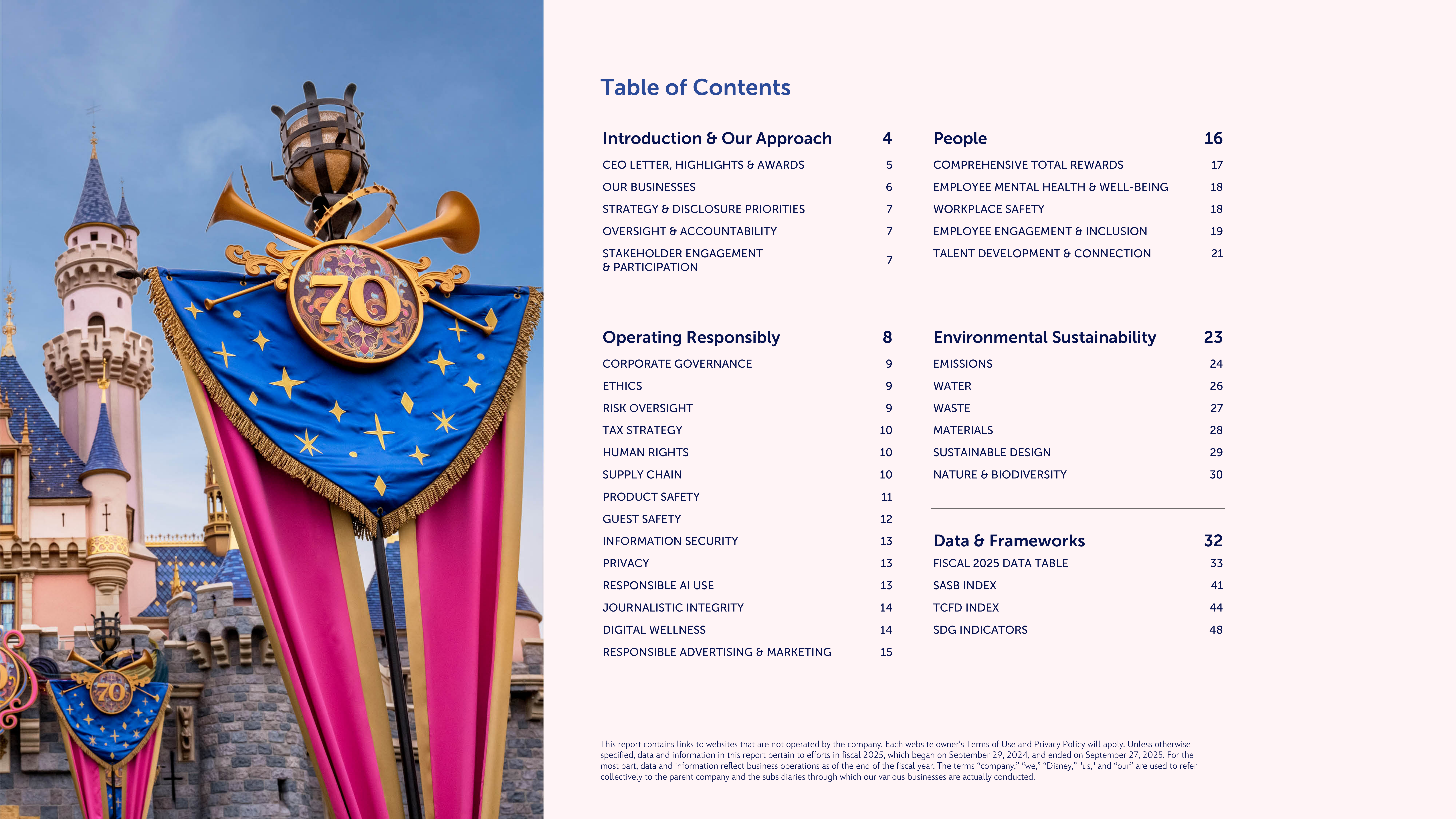 Disney Sustainability & Social Impact Report — page 3