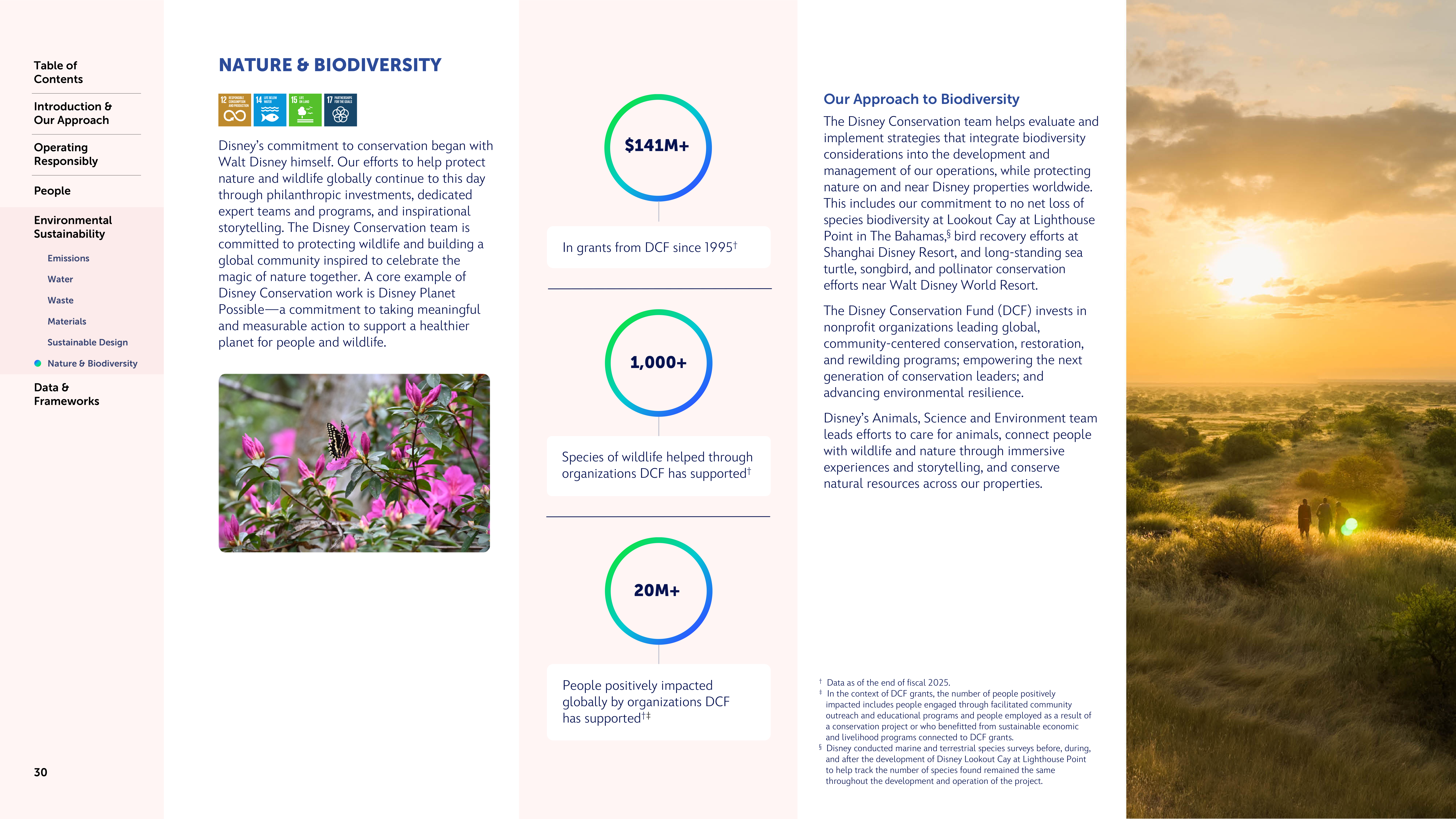 Disney Sustainability & Social Impact Report — page 30