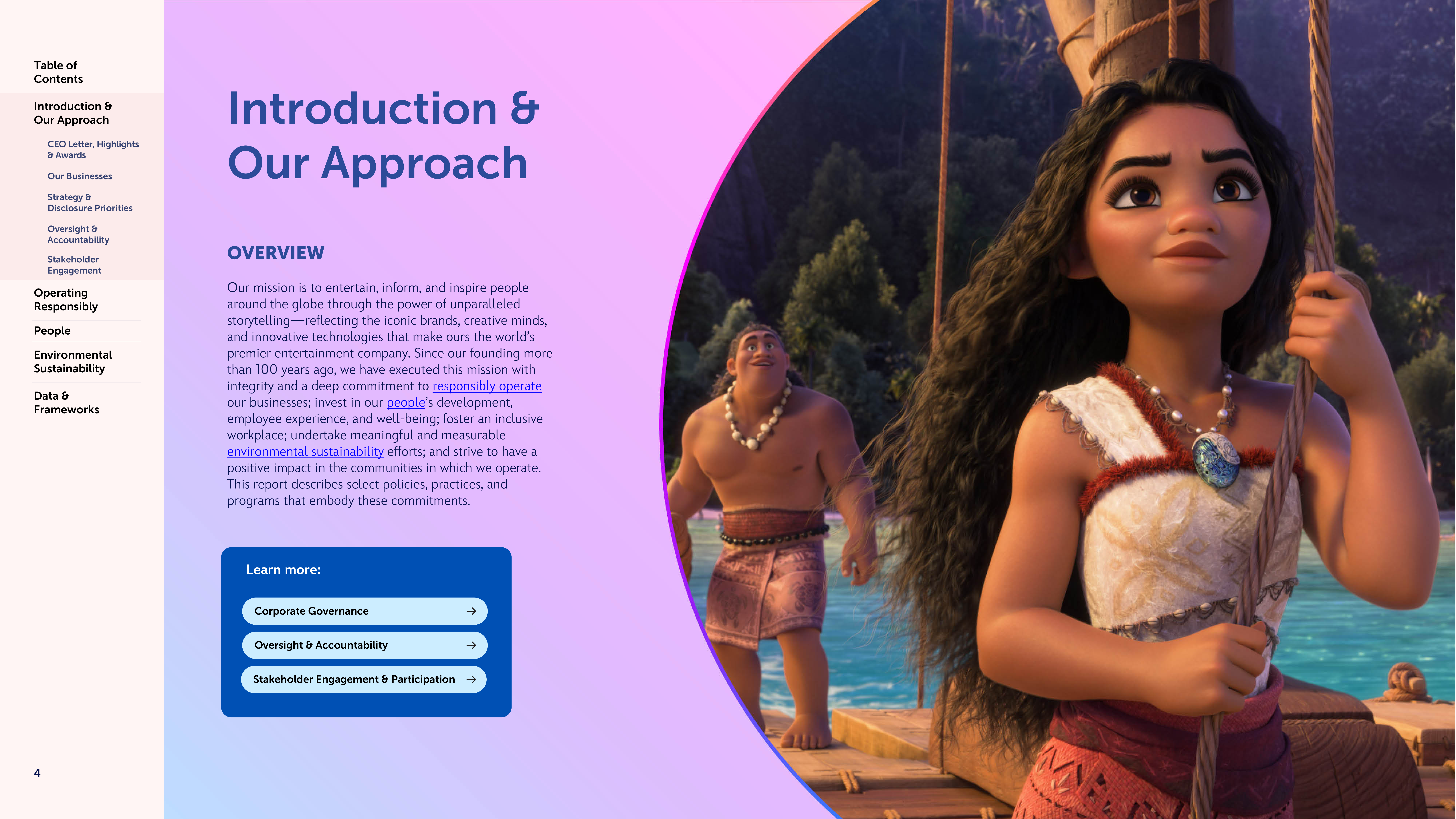 Disney Sustainability & Social Impact Report — page 4