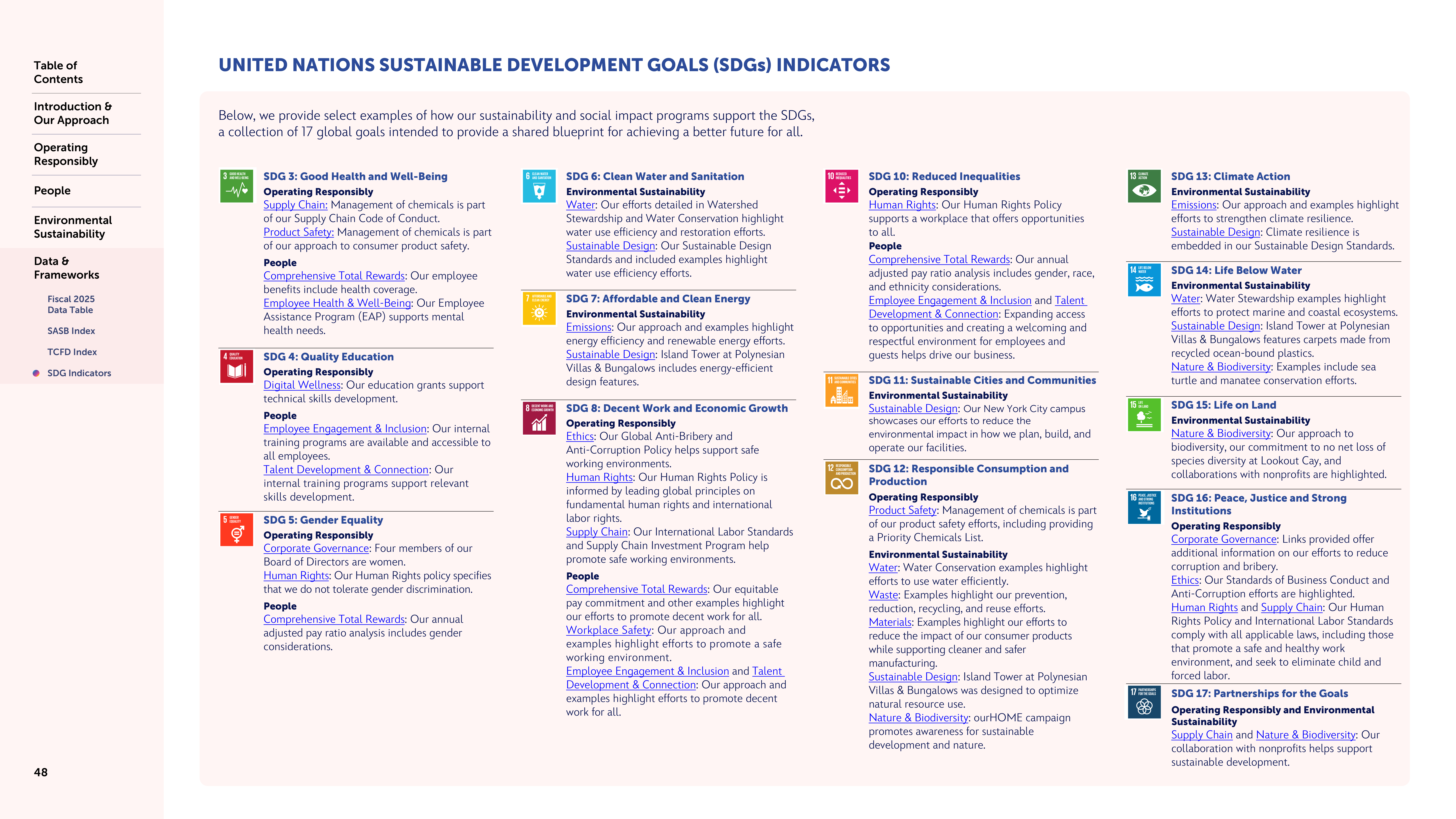 Disney Sustainability & Social Impact Report — page 48