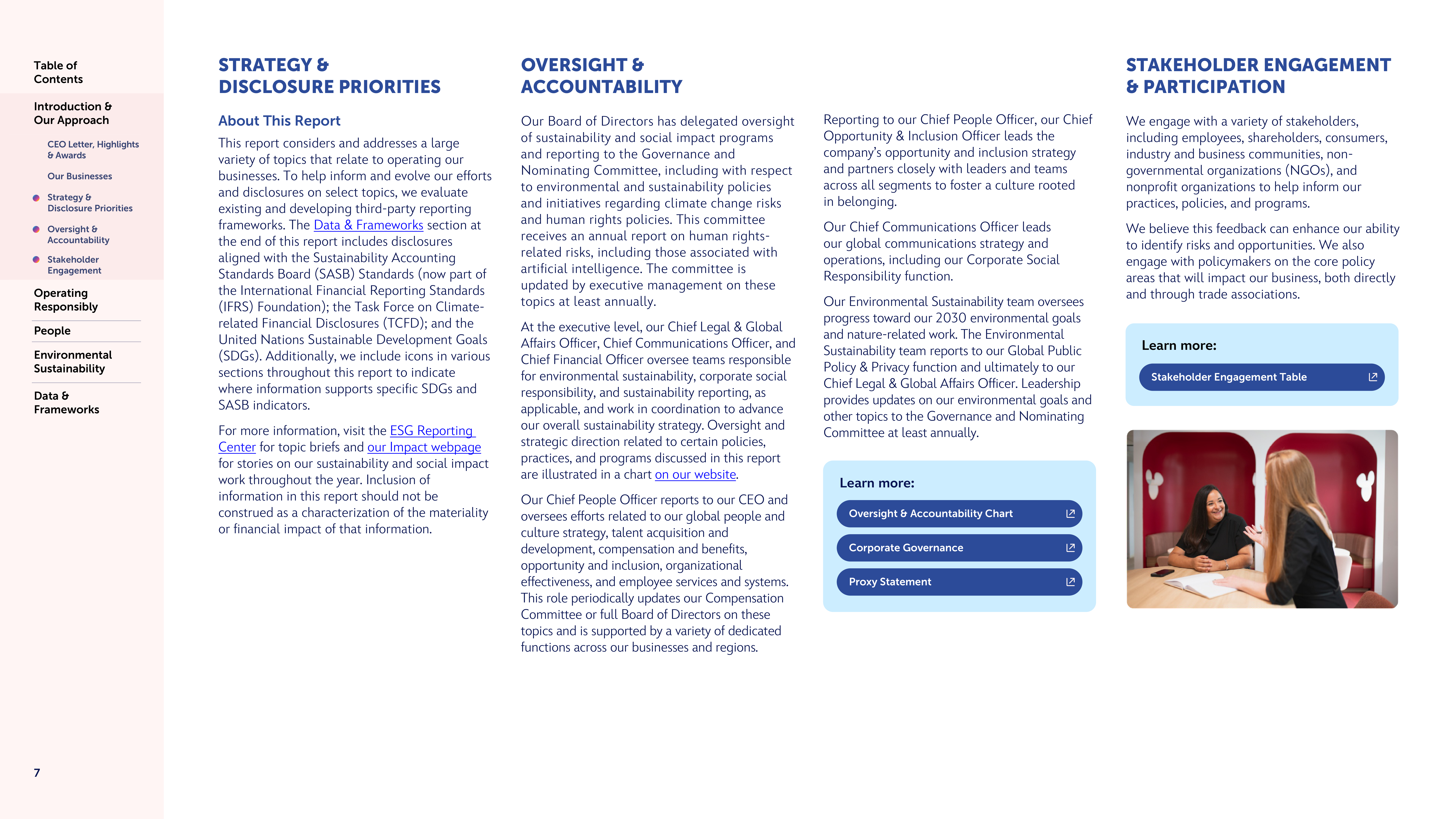Disney Sustainability & Social Impact Report — page 7