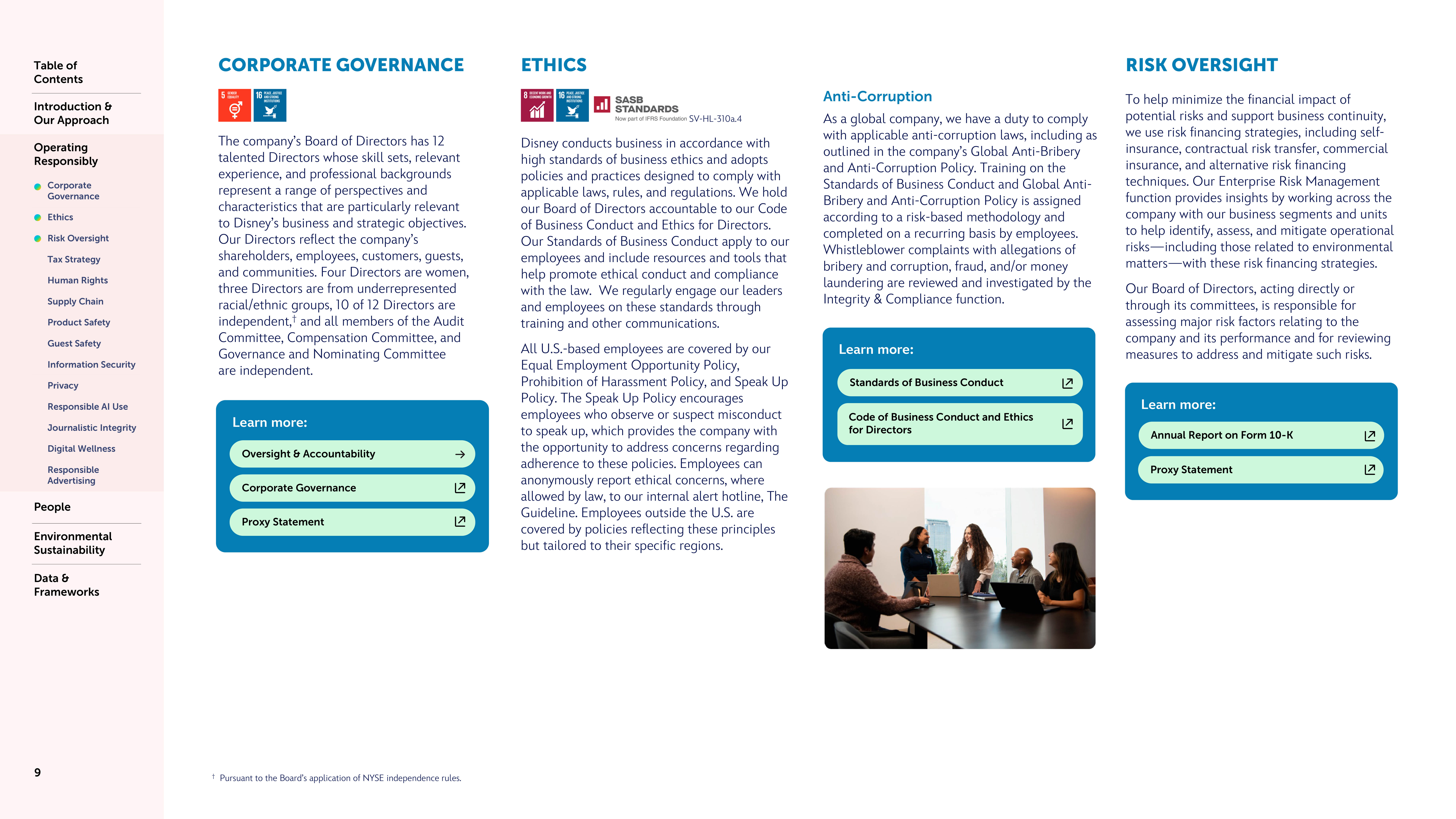 Disney Sustainability & Social Impact Report — page 9