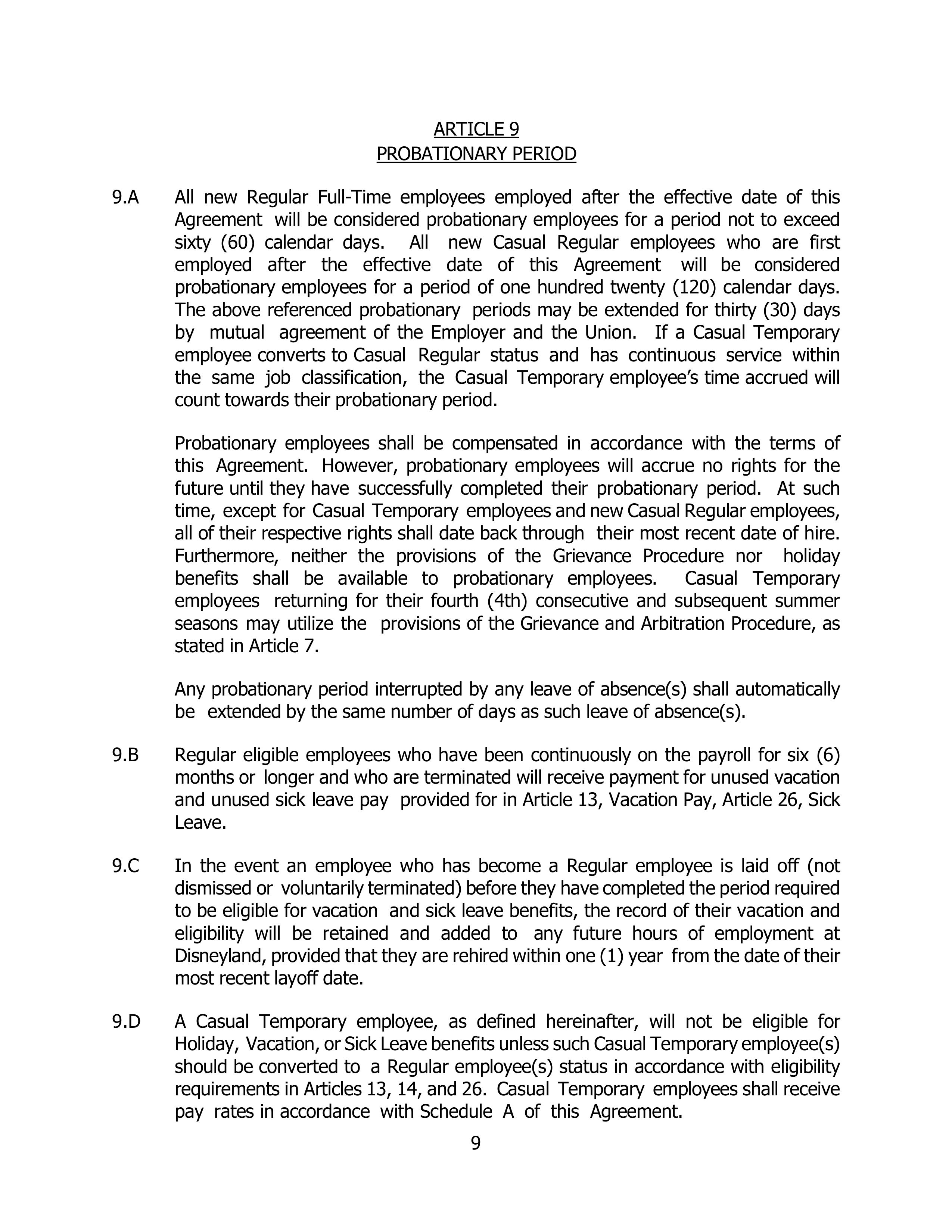 Disneyland Park Master Services Agreement — page 13