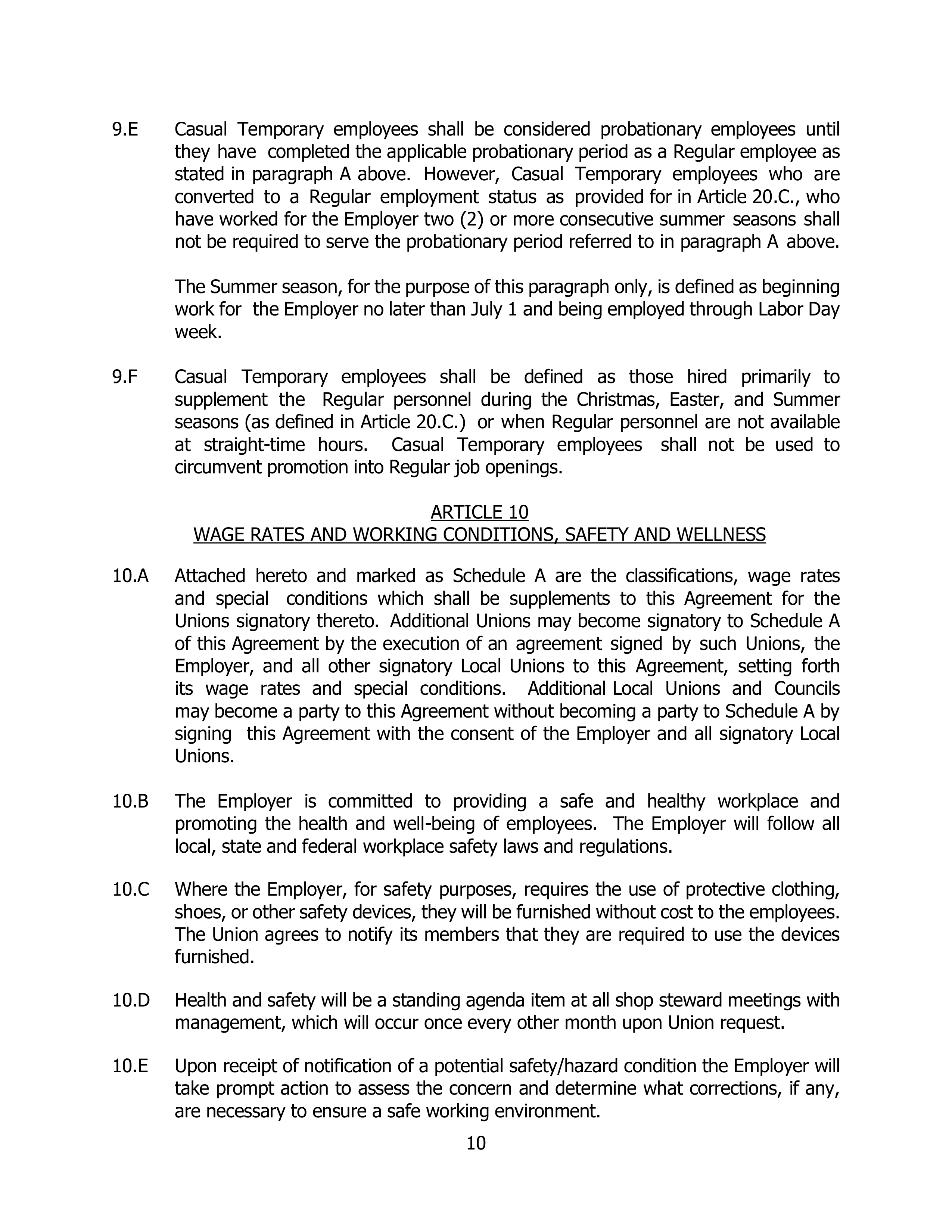Disneyland Park Master Services Agreement — page 14