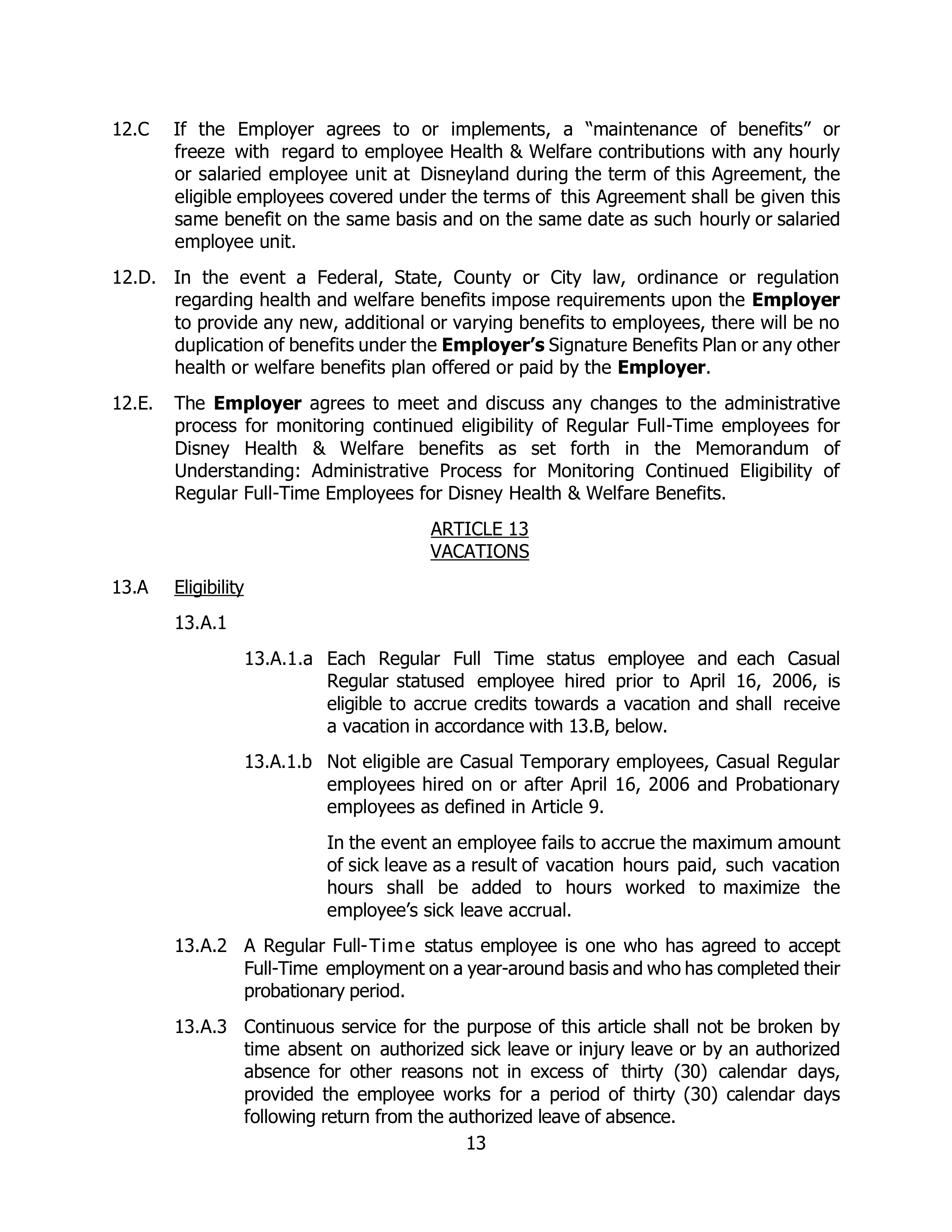 Disneyland Park Master Services Agreement — page 17