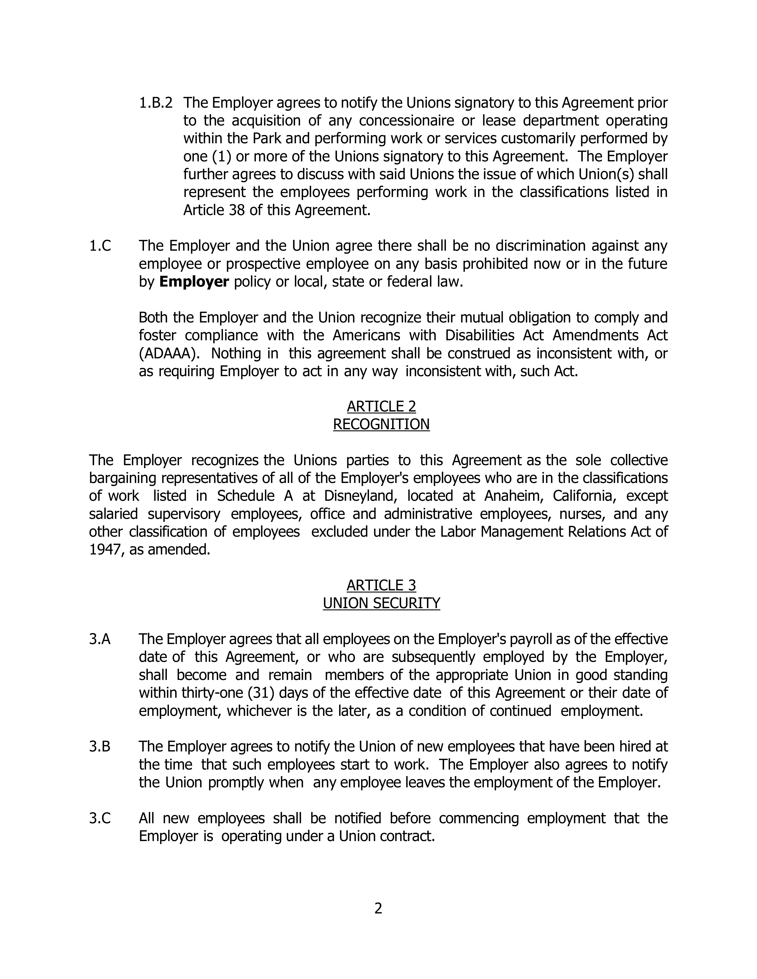 Disneyland Park Master Services Agreement — page 6