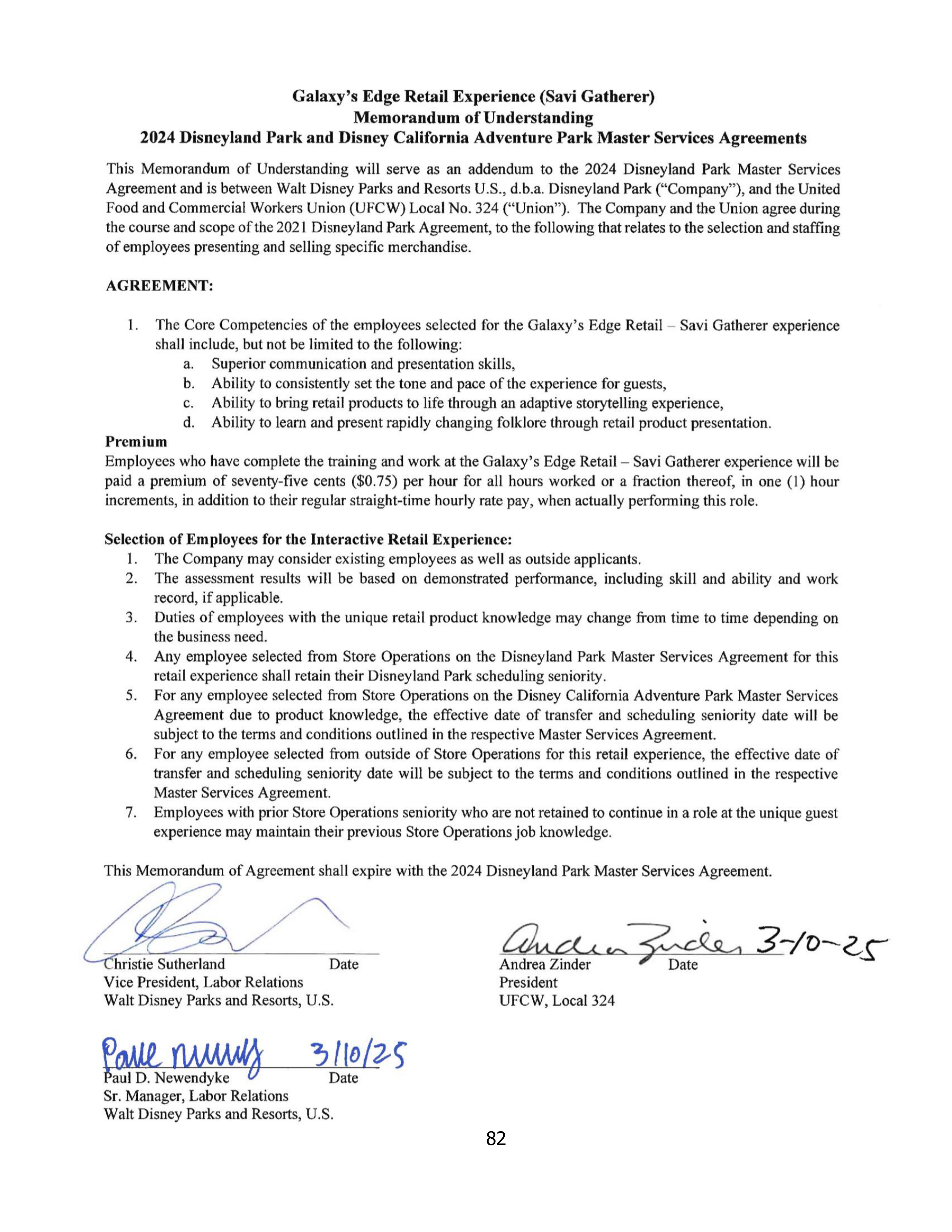 Disneyland Park Master Services Agreement — page 86