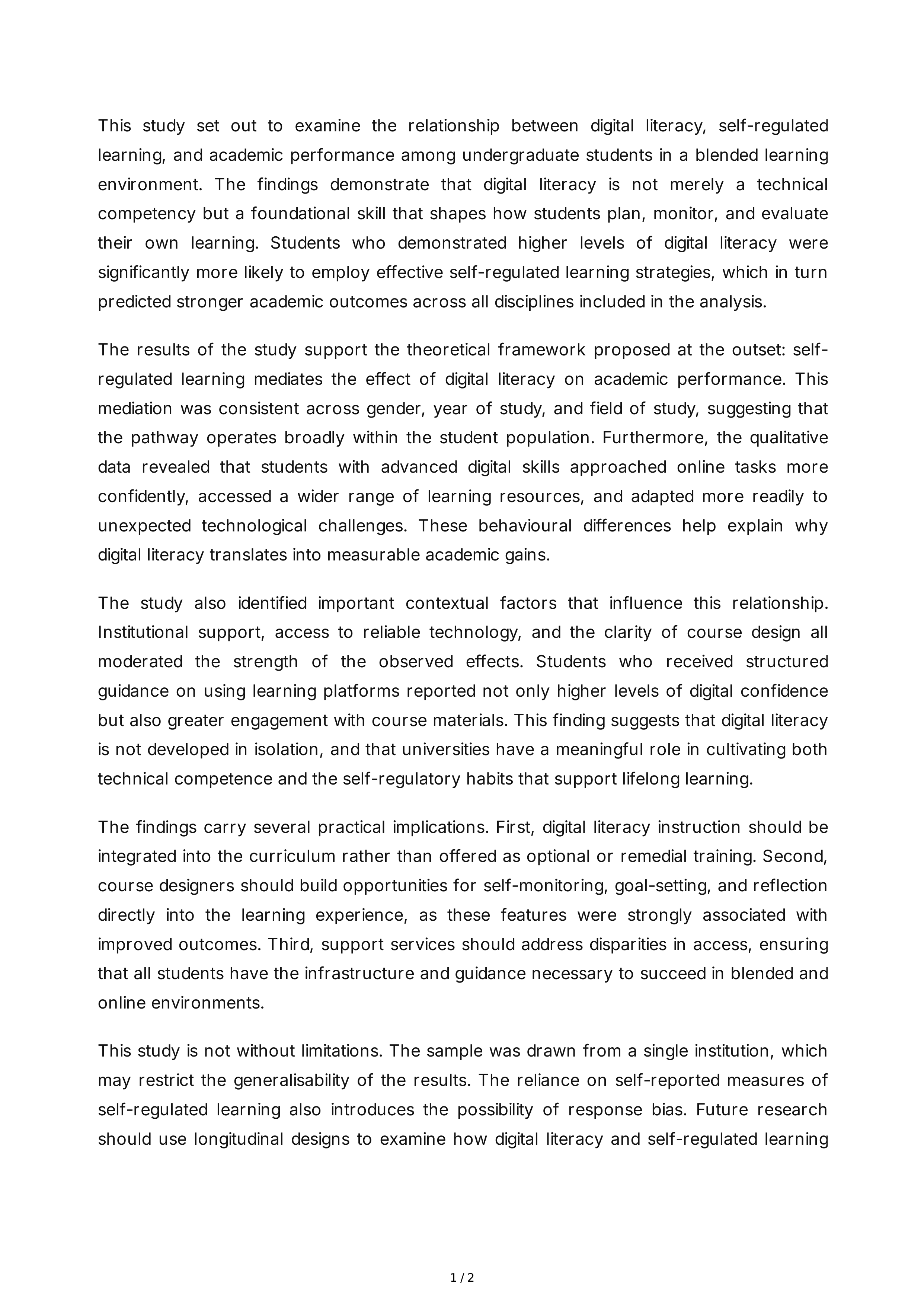 Dissertation Conclusion Paragraph — page 1