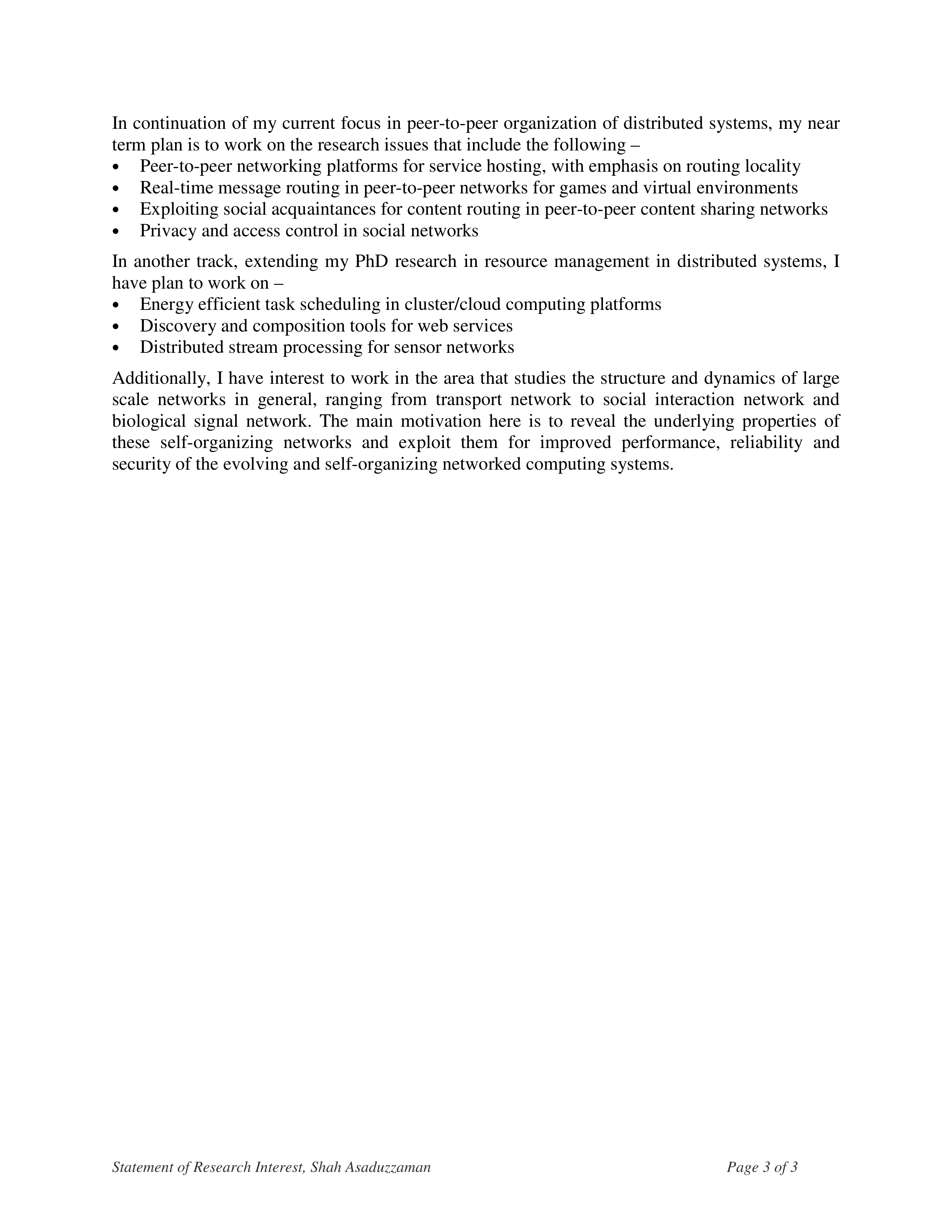 Distributed Computing Research Statement — page 3