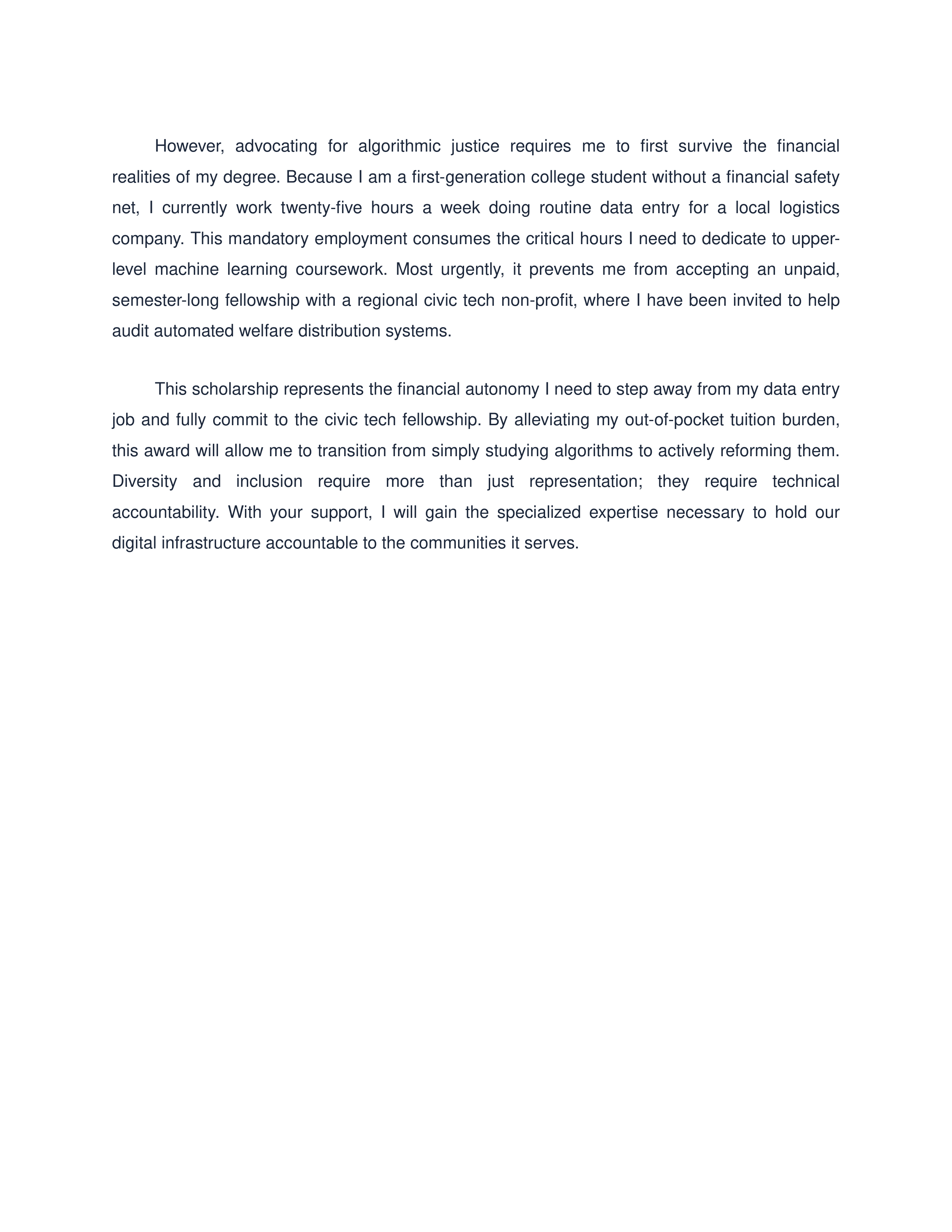 Diversity and Inclusion Scholarship Essay — page 2