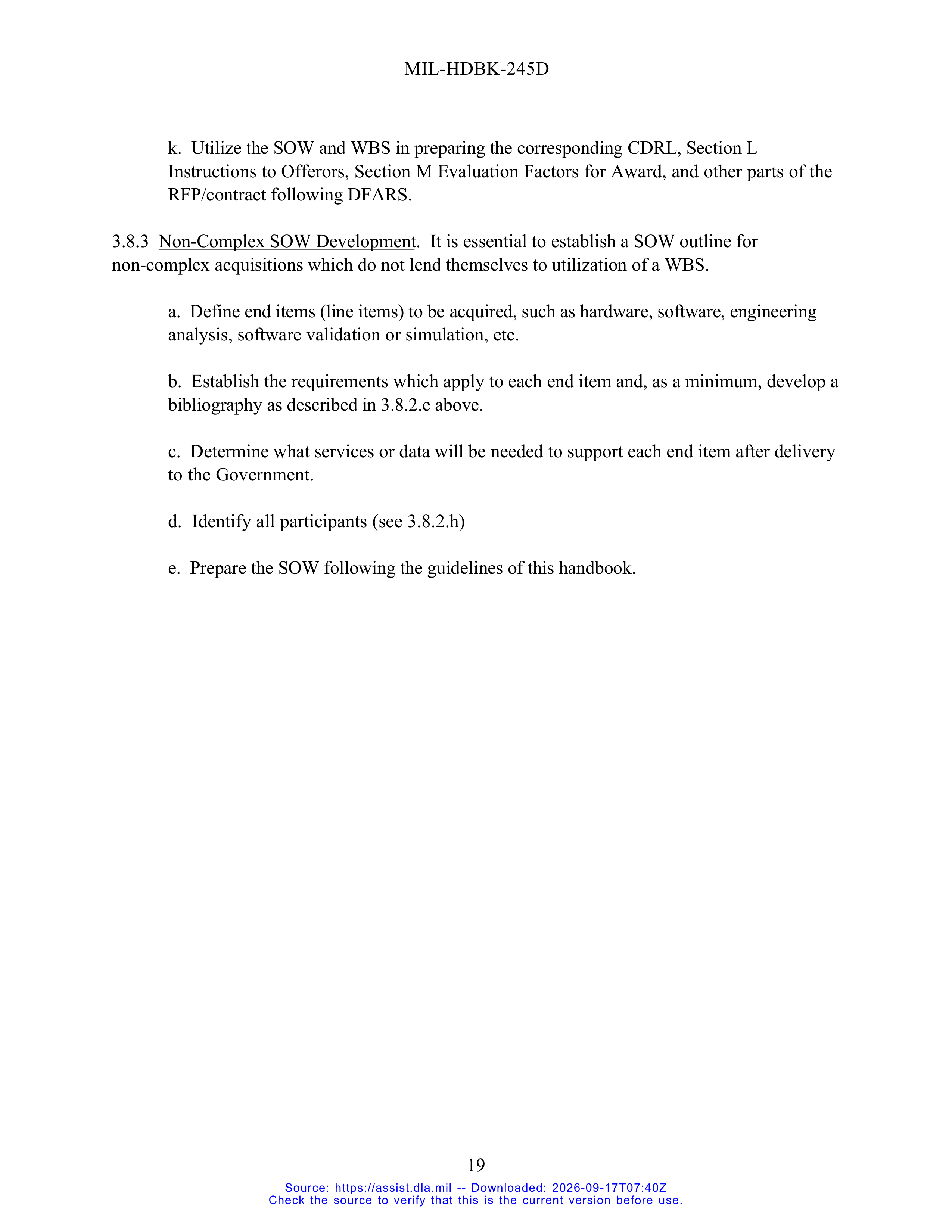 DoD Preparation of Statement of Work (SOW) Handbook — page 24