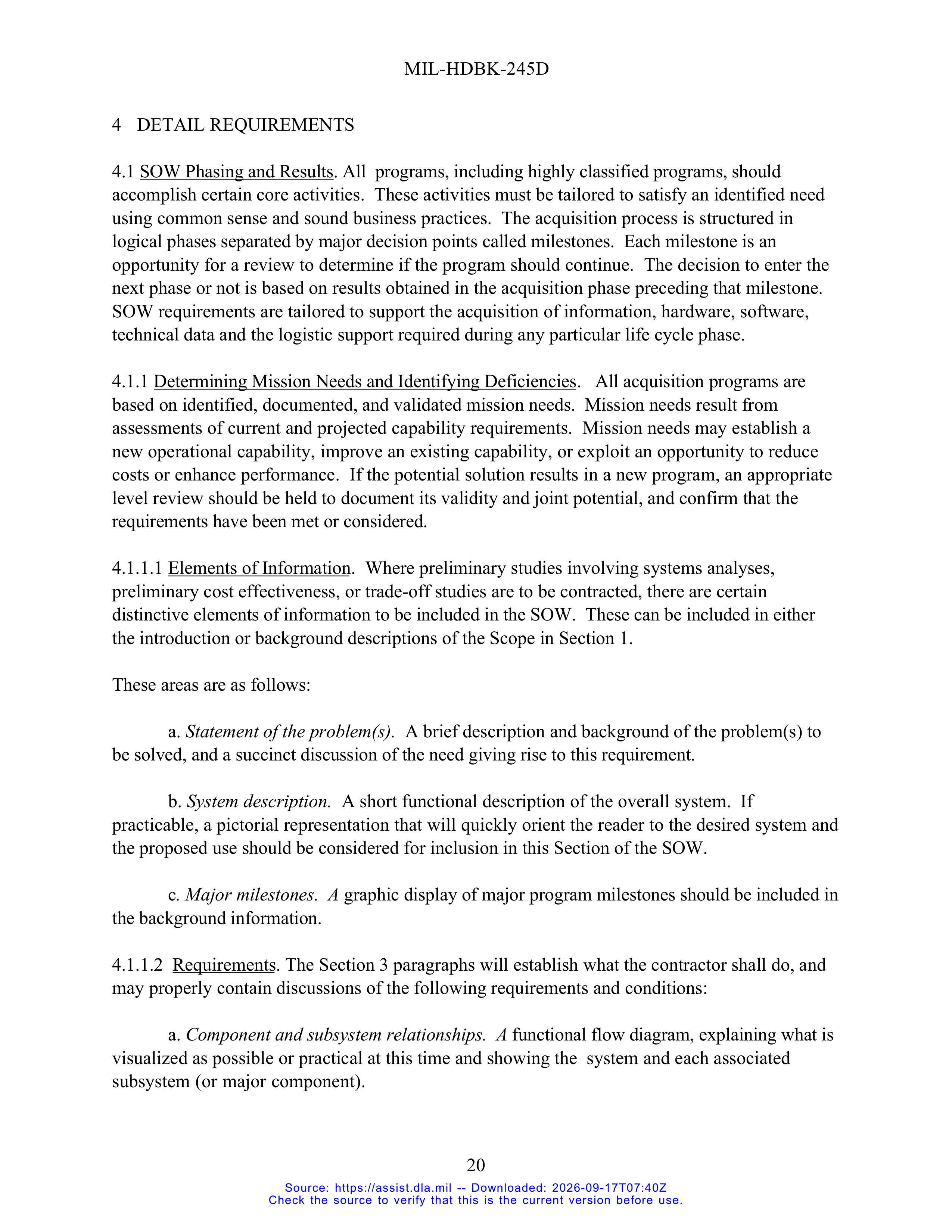 DoD Preparation of Statement of Work (SOW) Handbook — page 25