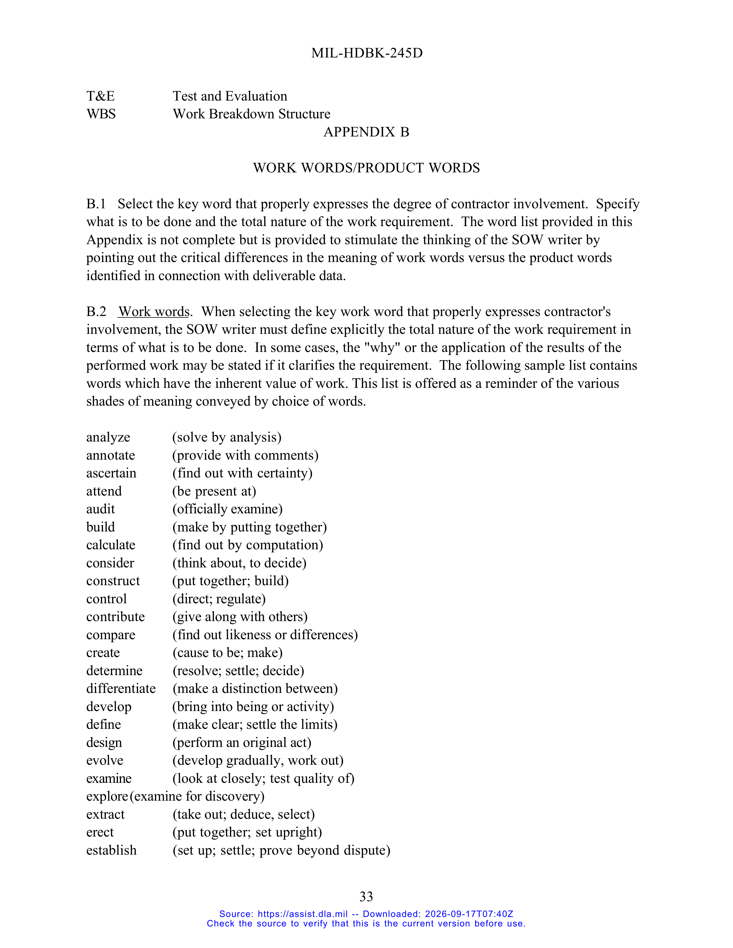 DoD Preparation of Statement of Work (SOW) Handbook — page 38