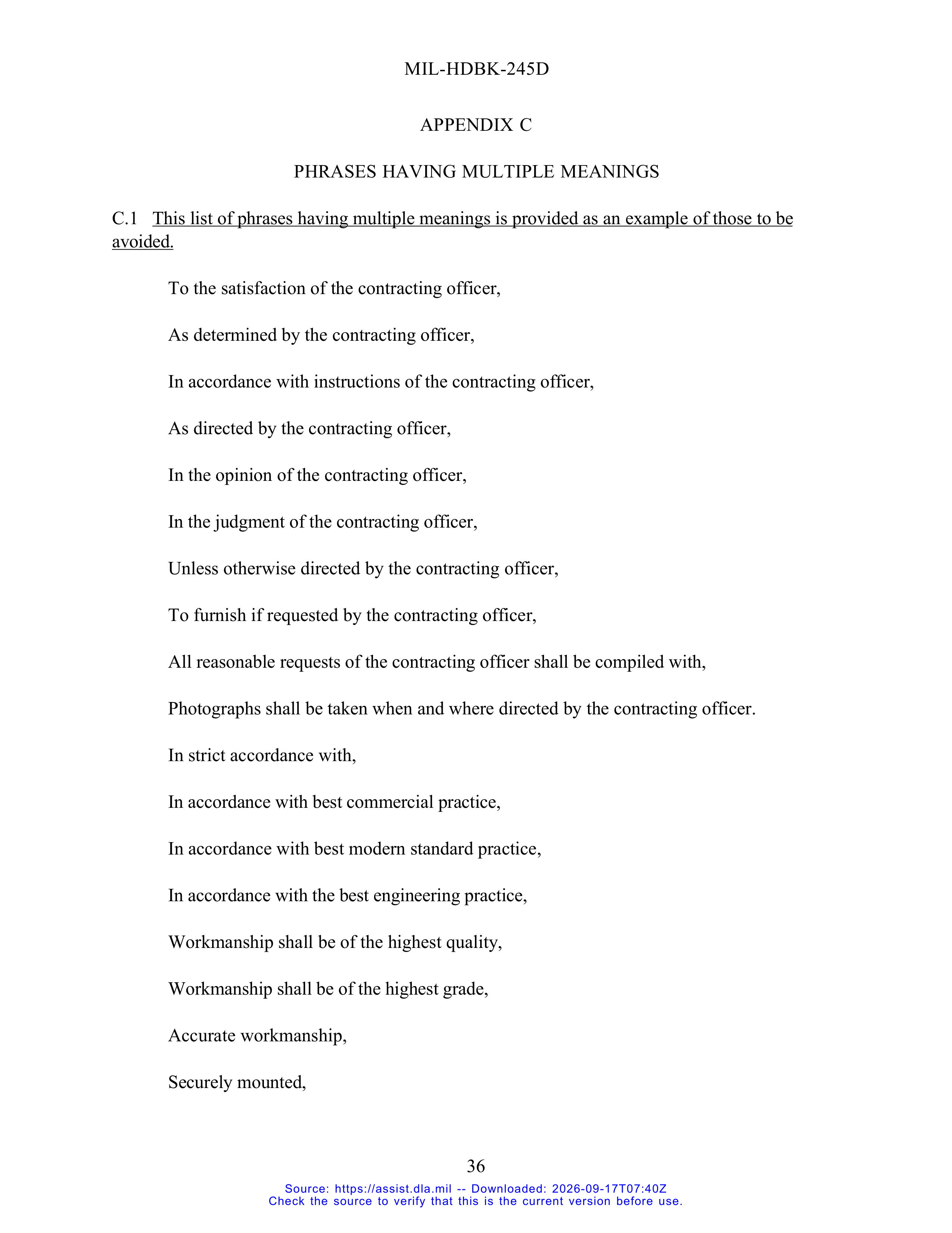 DoD Preparation of Statement of Work (SOW) Handbook — page 41