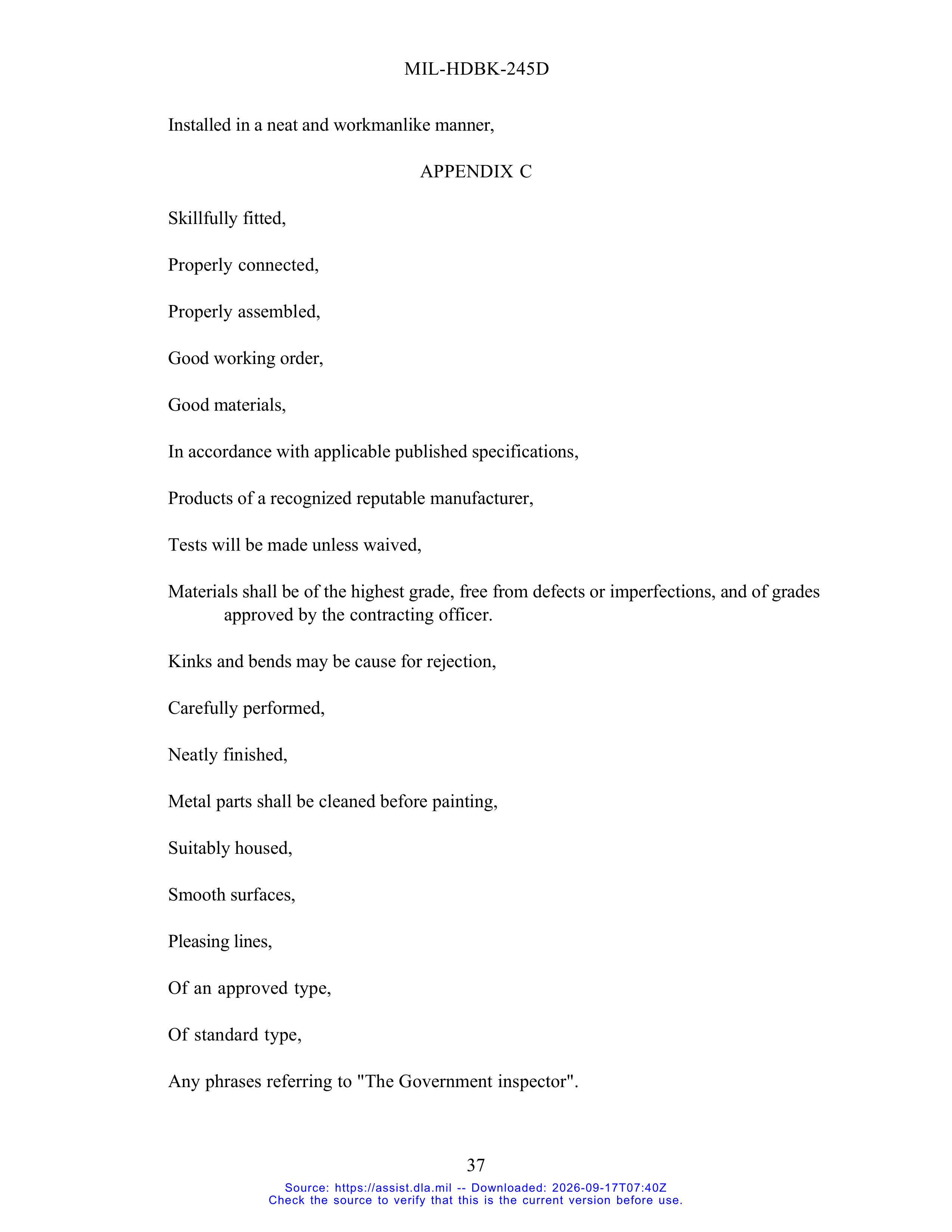 DoD Preparation of Statement of Work (SOW) Handbook — page 42