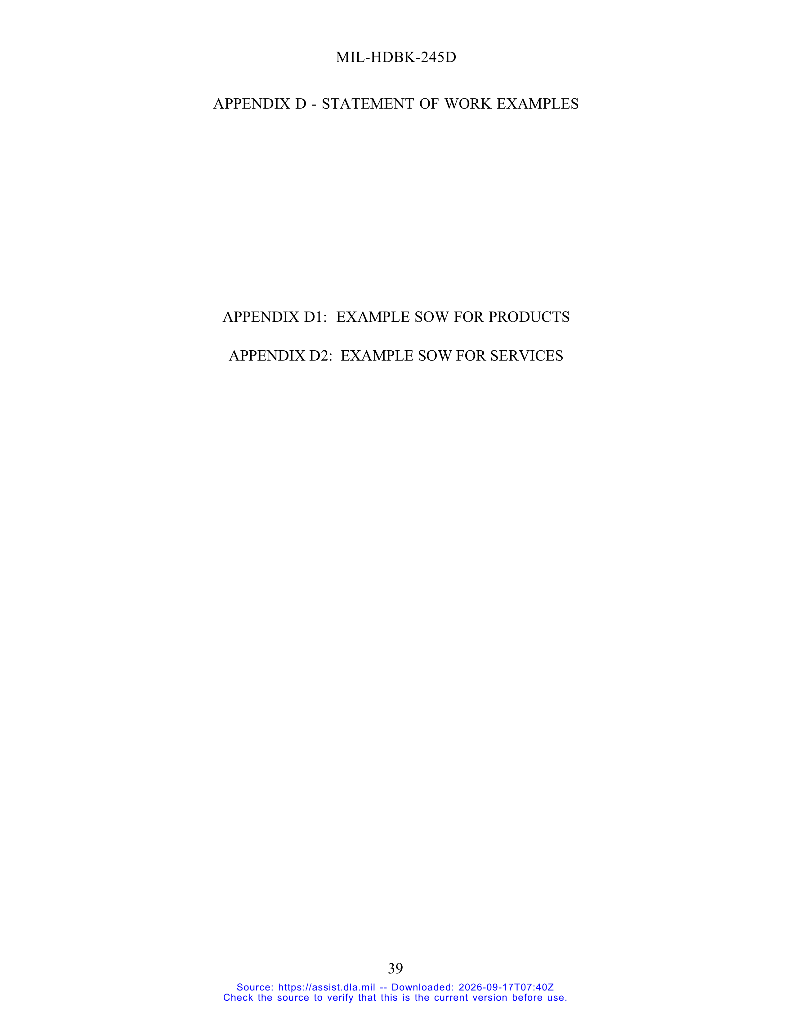 DoD Preparation of Statement of Work (SOW) Handbook — page 44