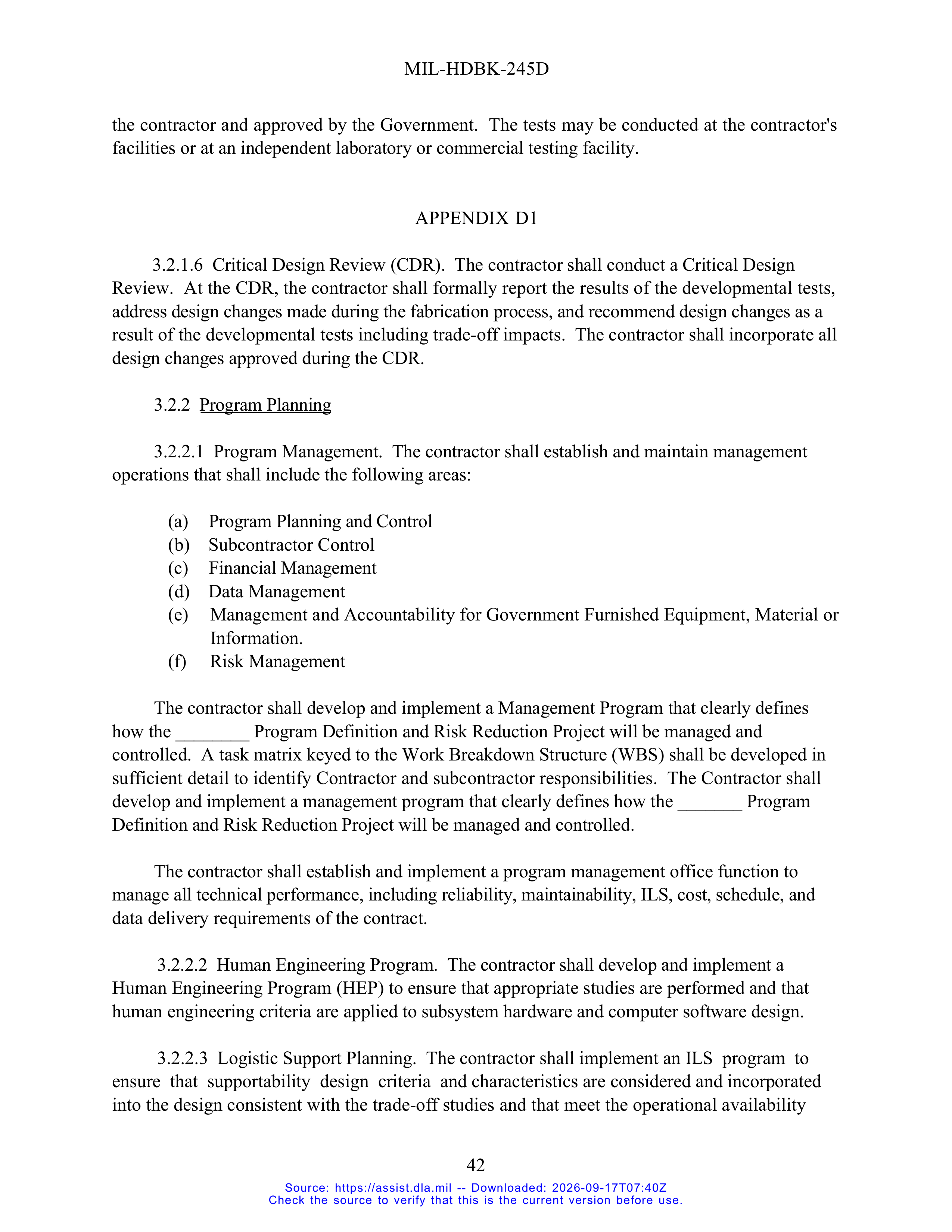 DoD Preparation of Statement of Work (SOW) Handbook — page 47