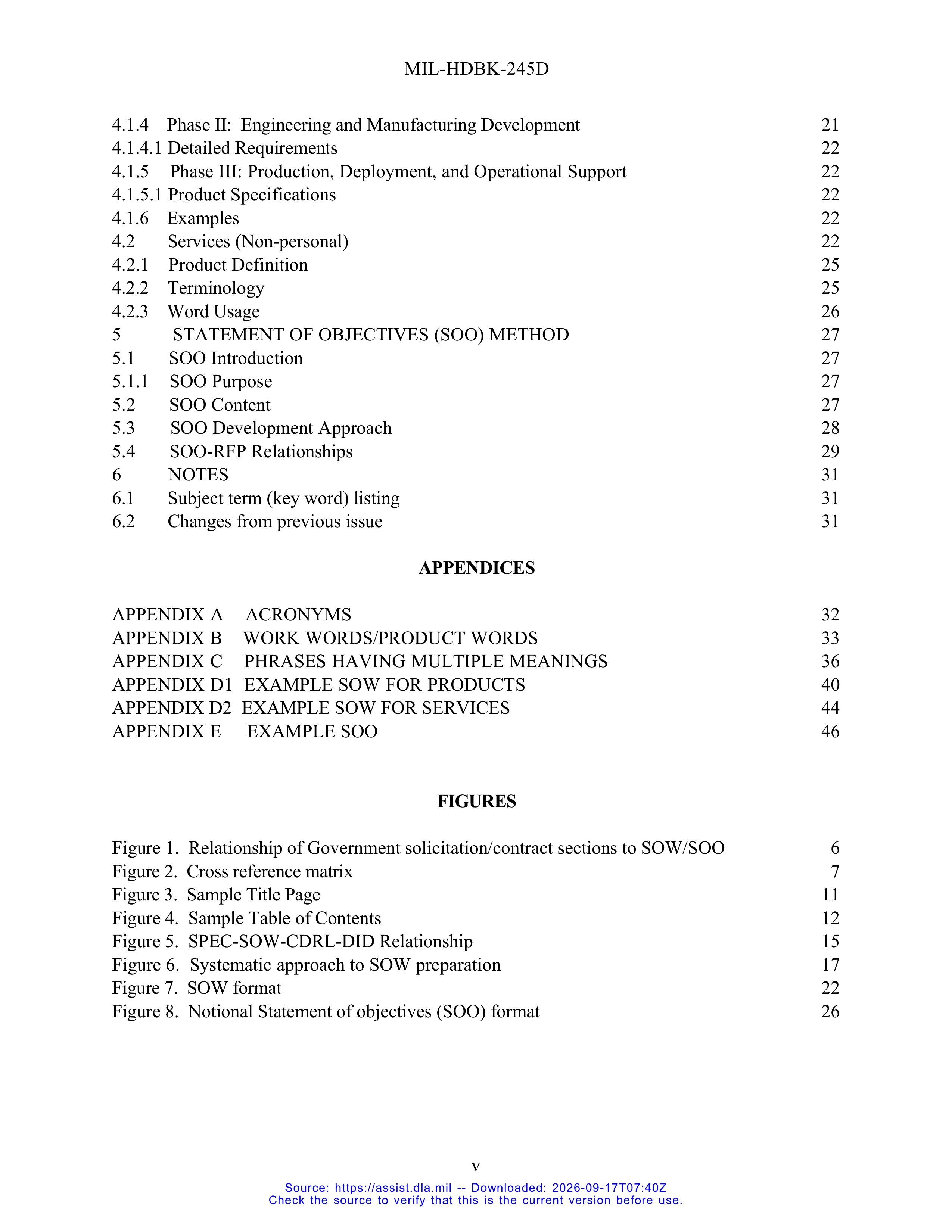 DoD Preparation of Statement of Work (SOW) Handbook — page 5