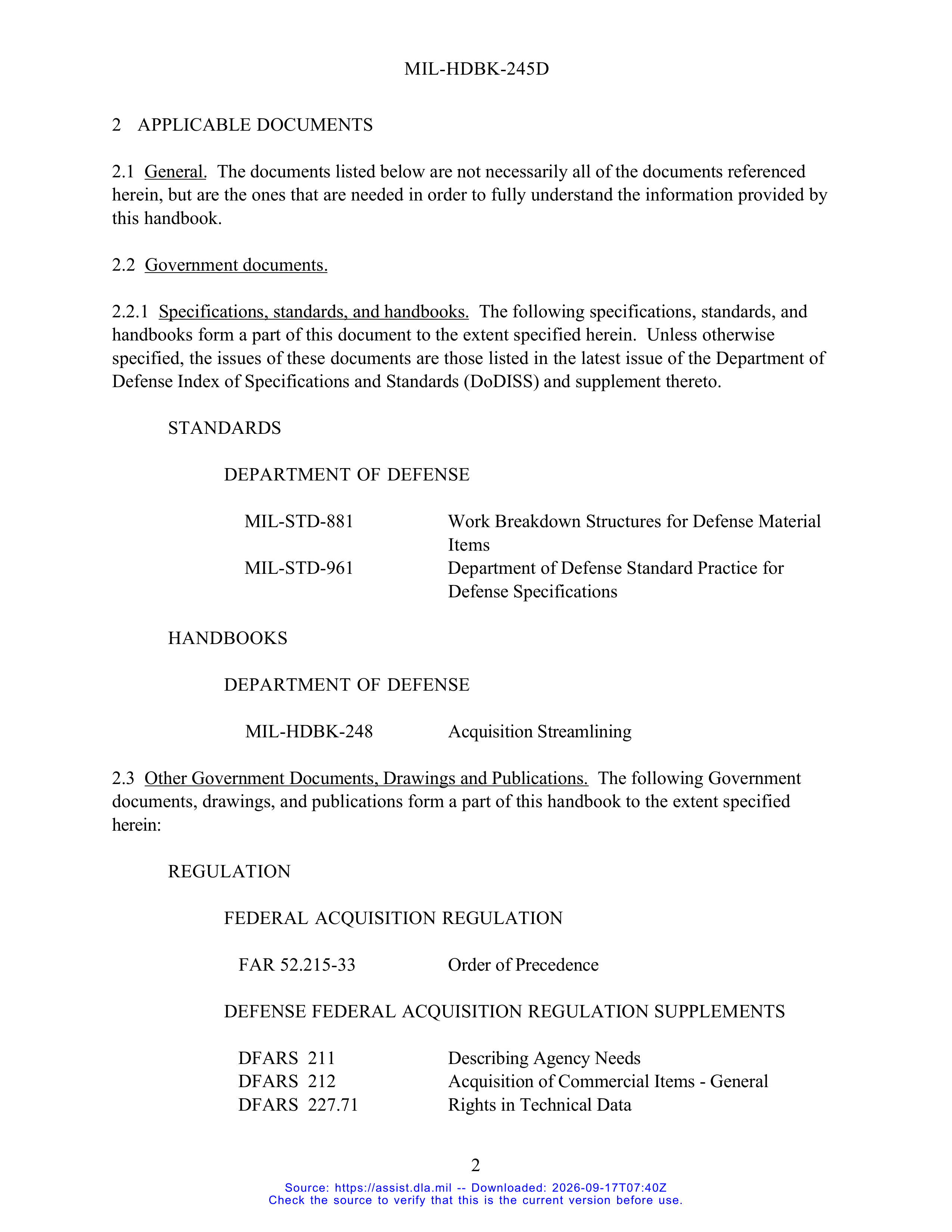 DoD Preparation of Statement of Work (SOW) Handbook — page 7
