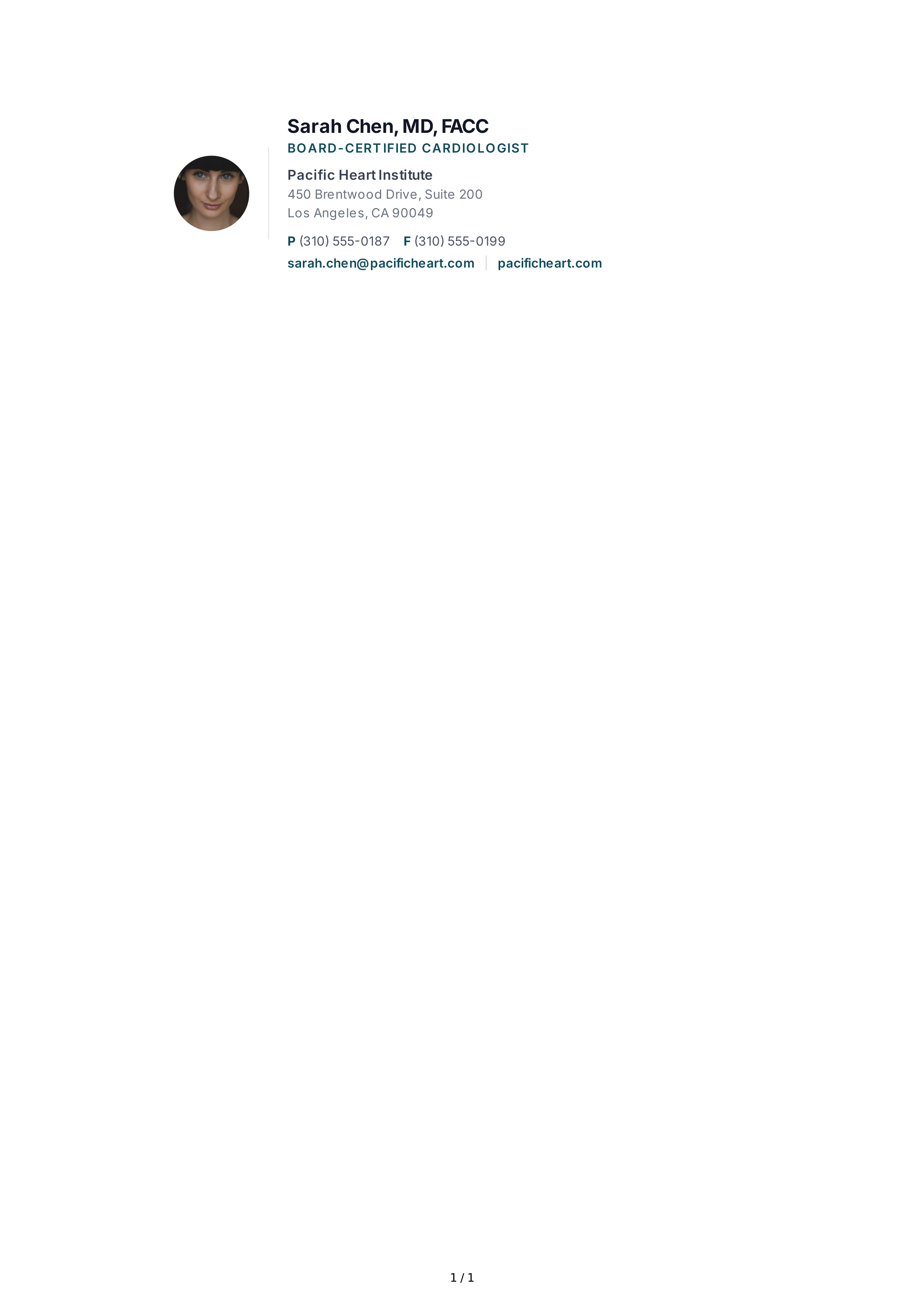 Doctor Email Signature — page 1