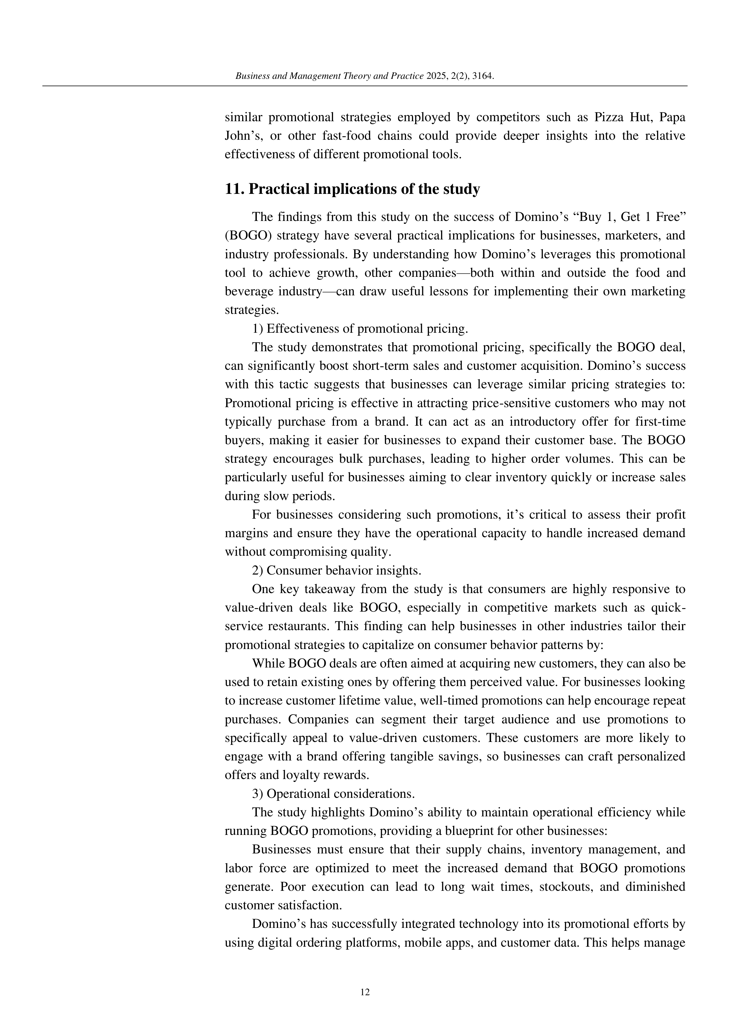 Dominos Pizza Case Study — page 12