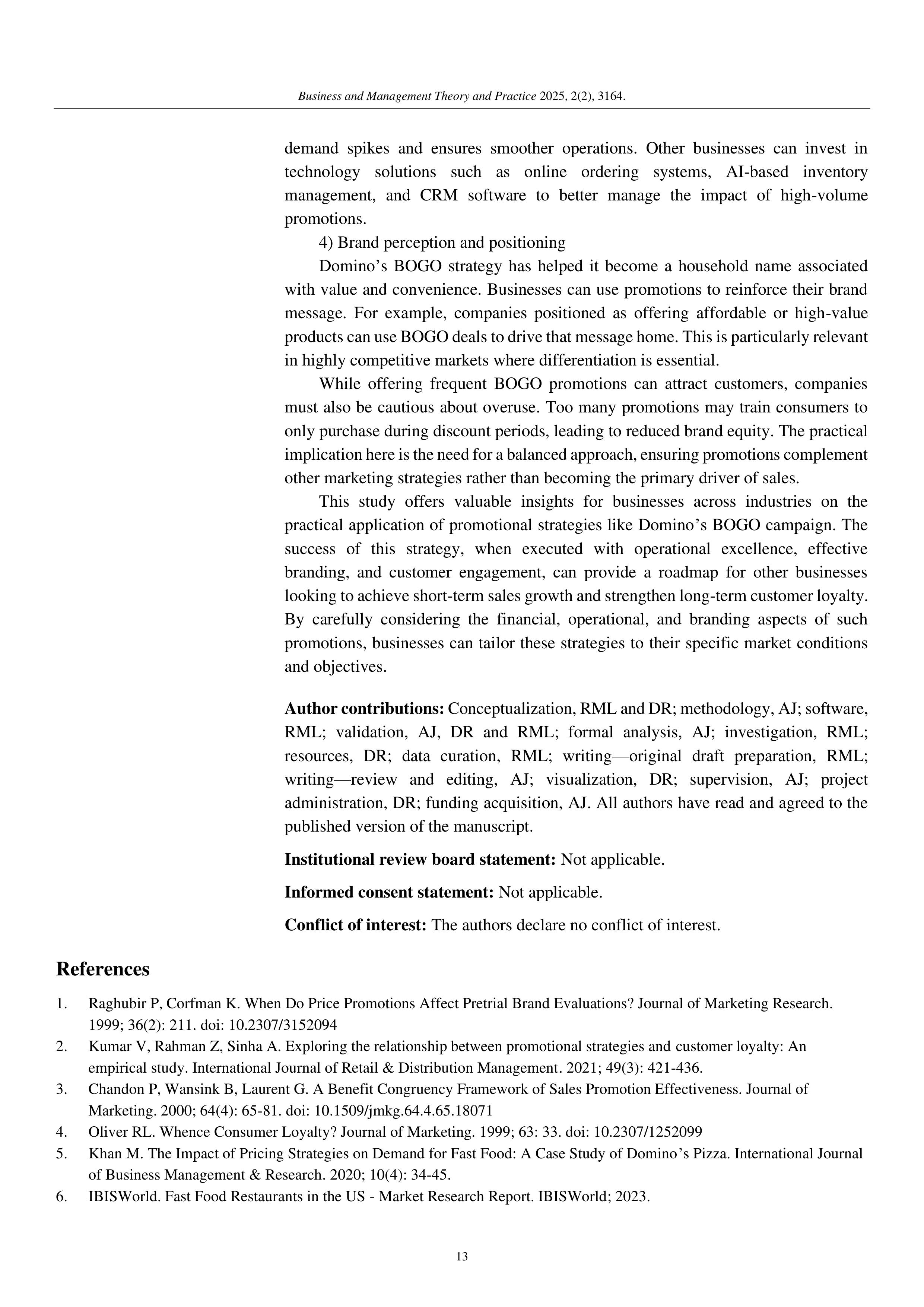 Dominos Pizza Case Study — page 13