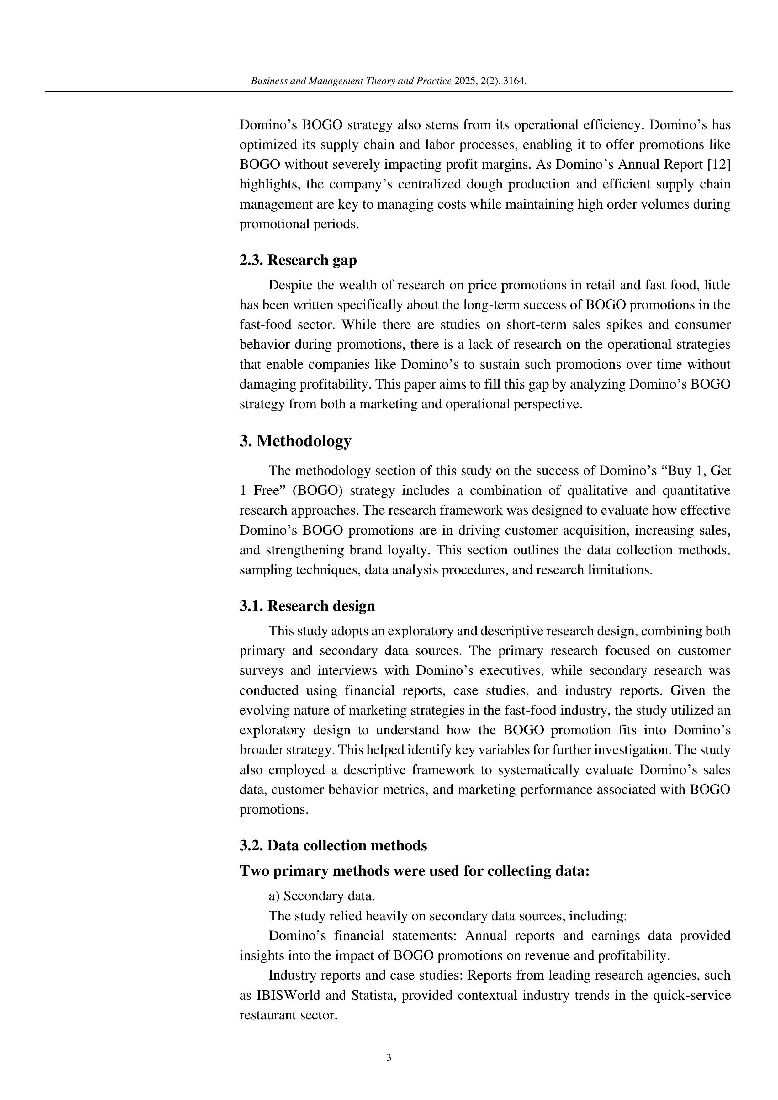 Dominos Pizza Case Study — page 3