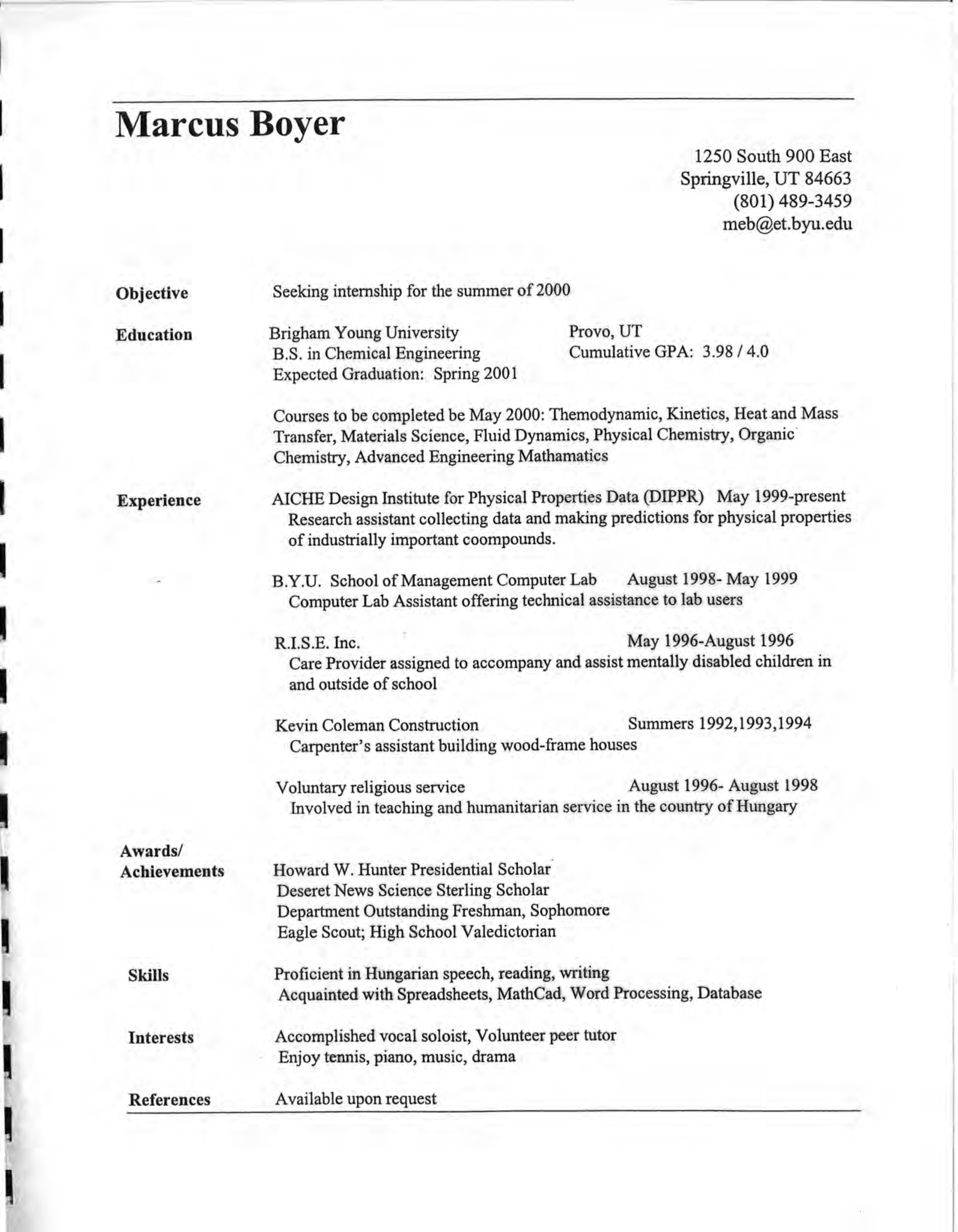 Dow Design Engineer Resume — page 10