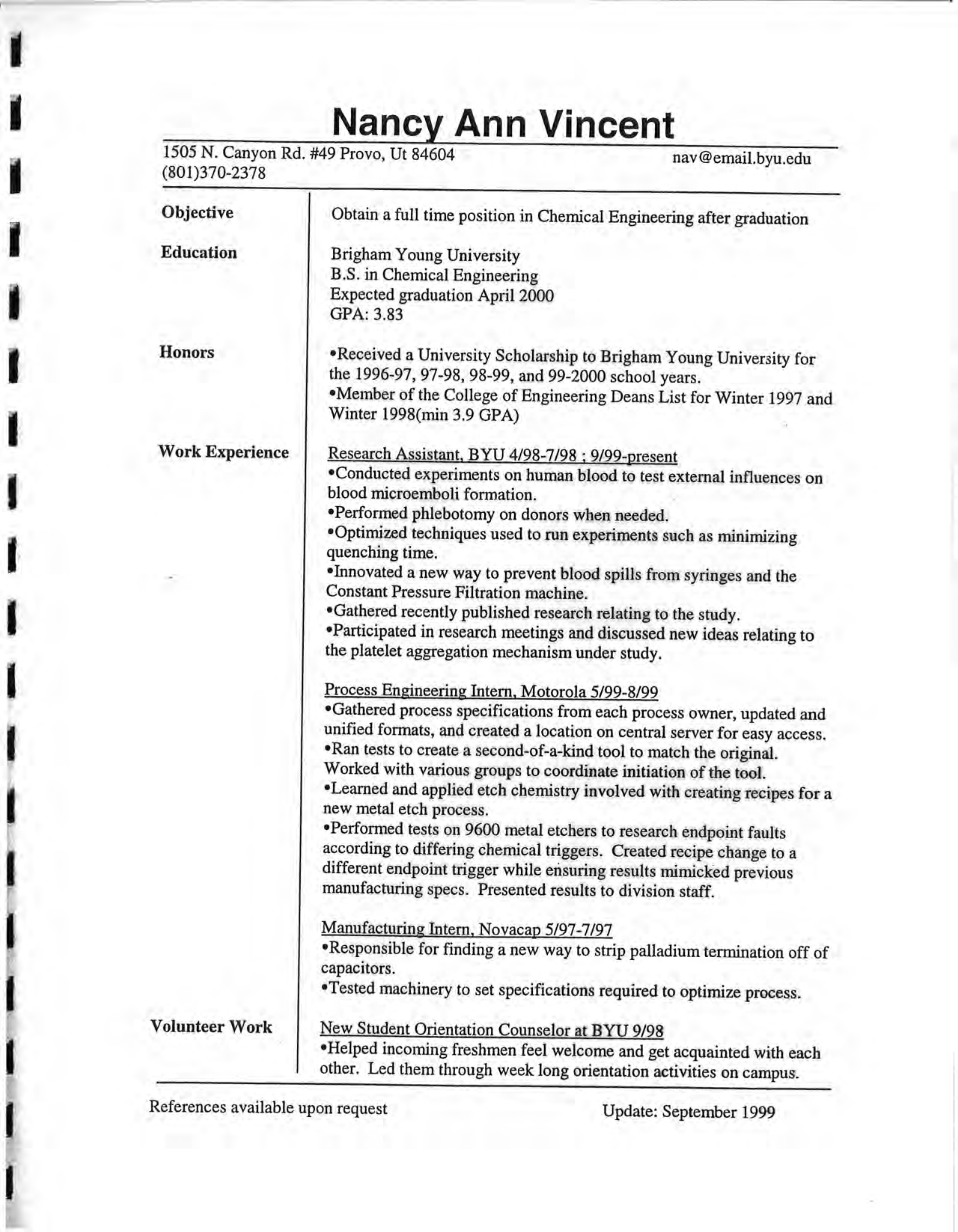 Dow Design Engineer Resume — page 11