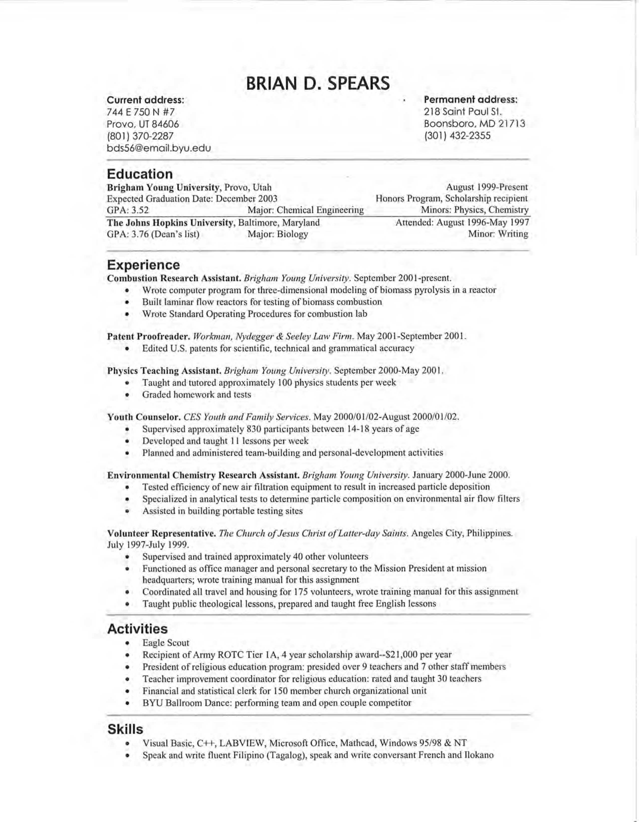 Dow Design Engineer Resume — page 12