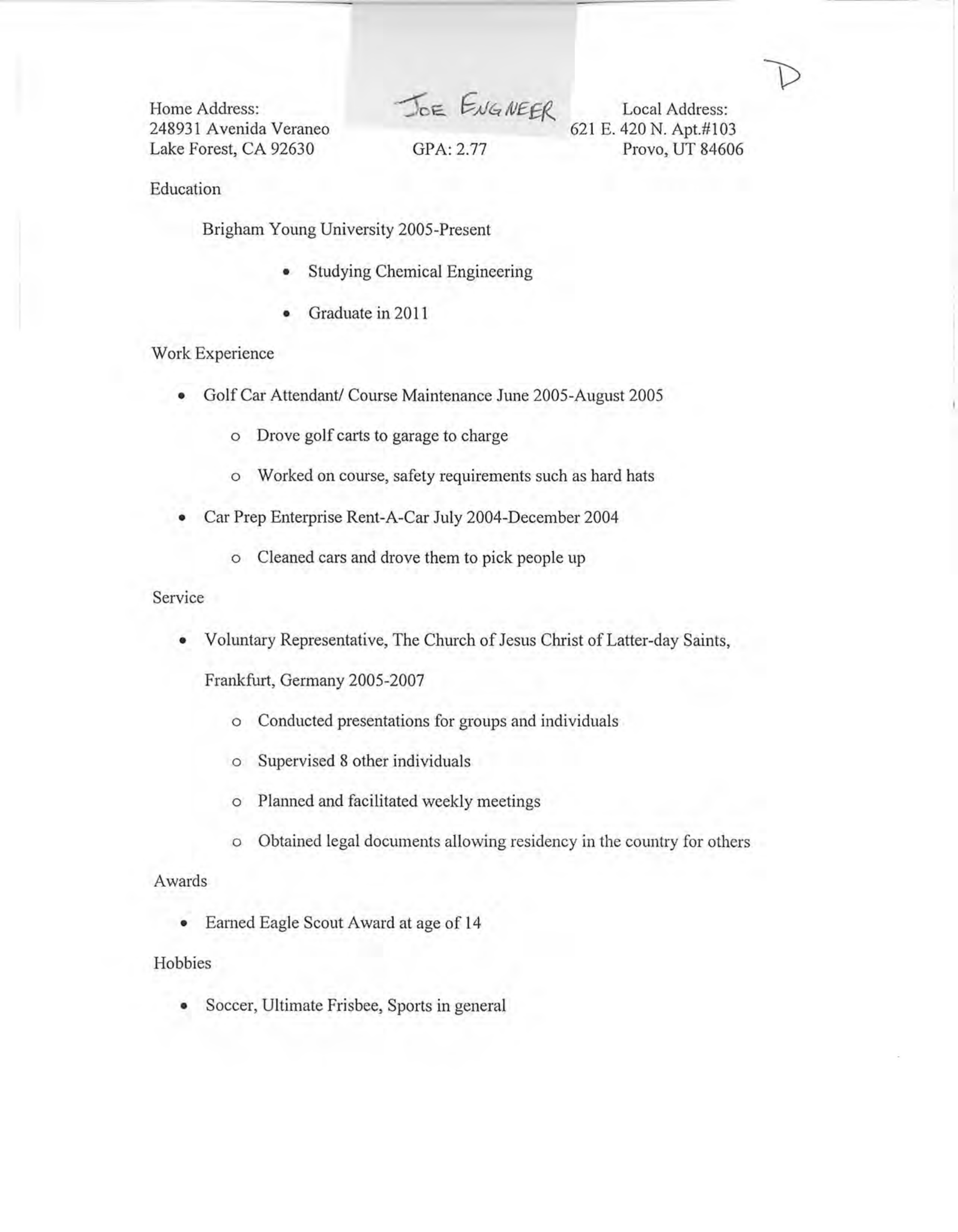 Dow Design Engineer Resume — page 2