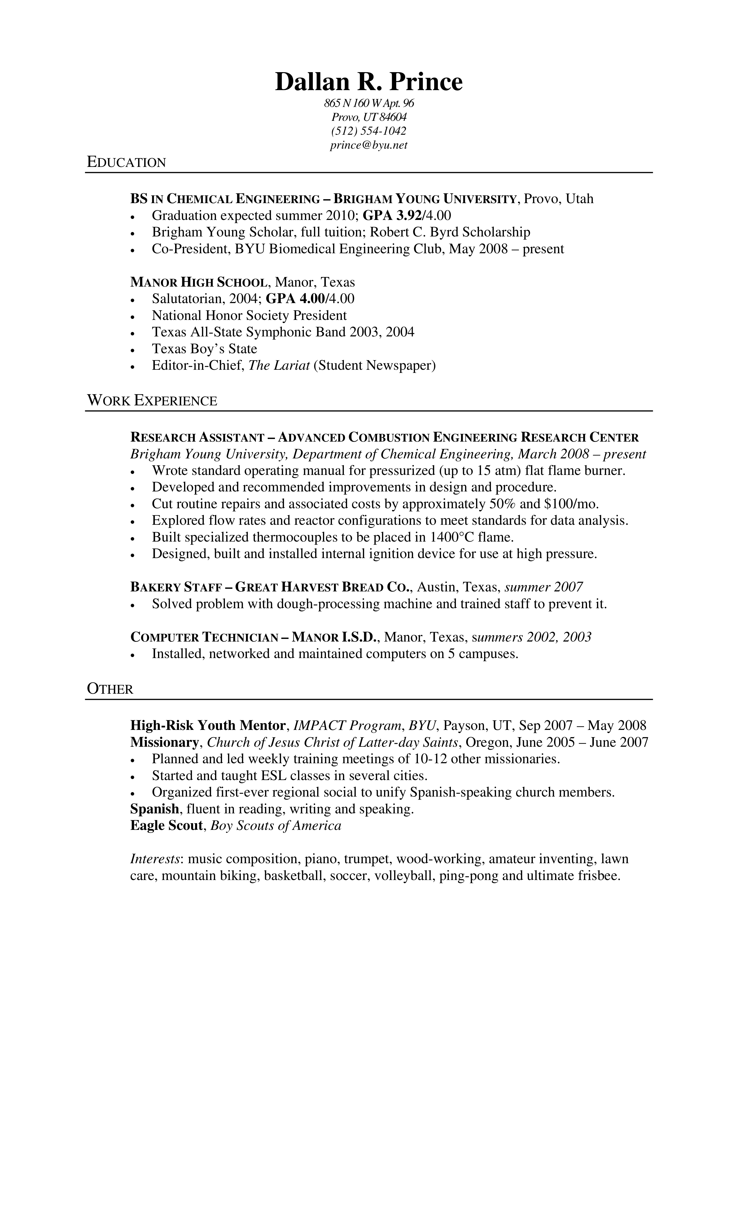 Dow Design Engineer Resume — page 3