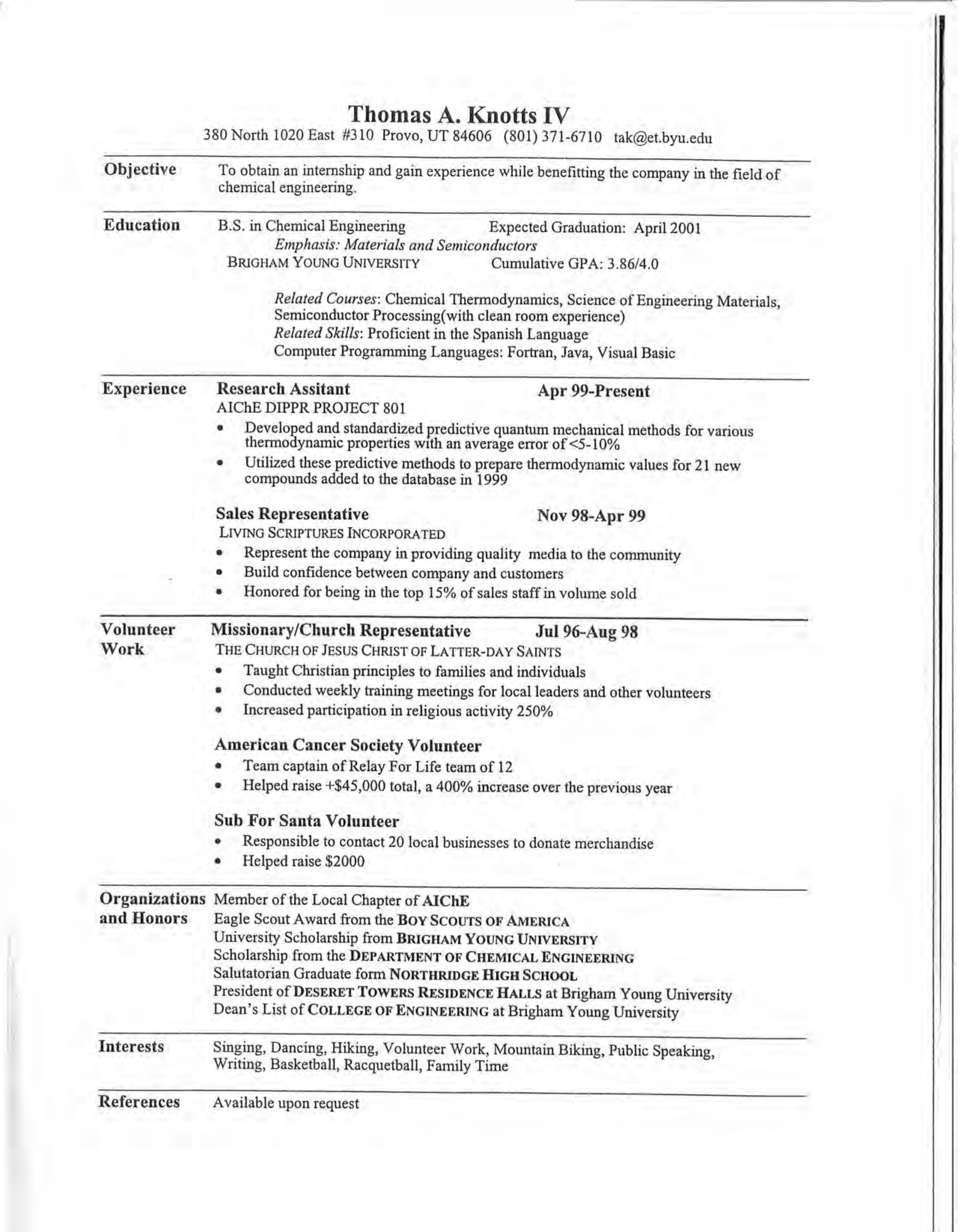 Dow Design Engineer Resume — page 5
