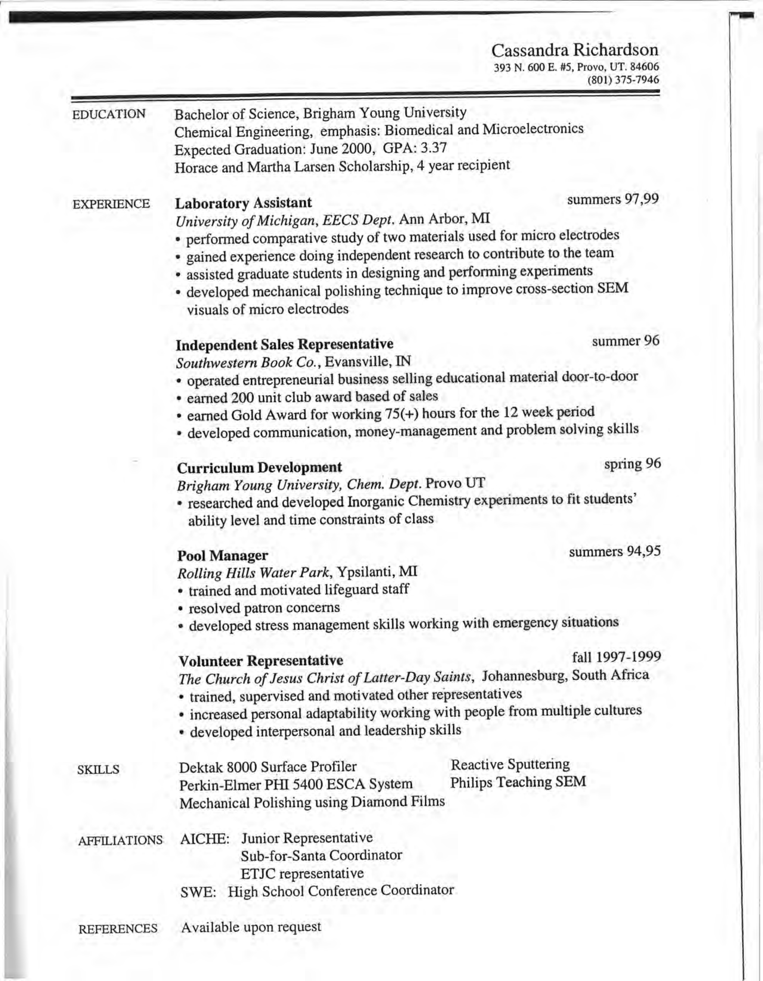 Dow Design Engineer Resume — page 8