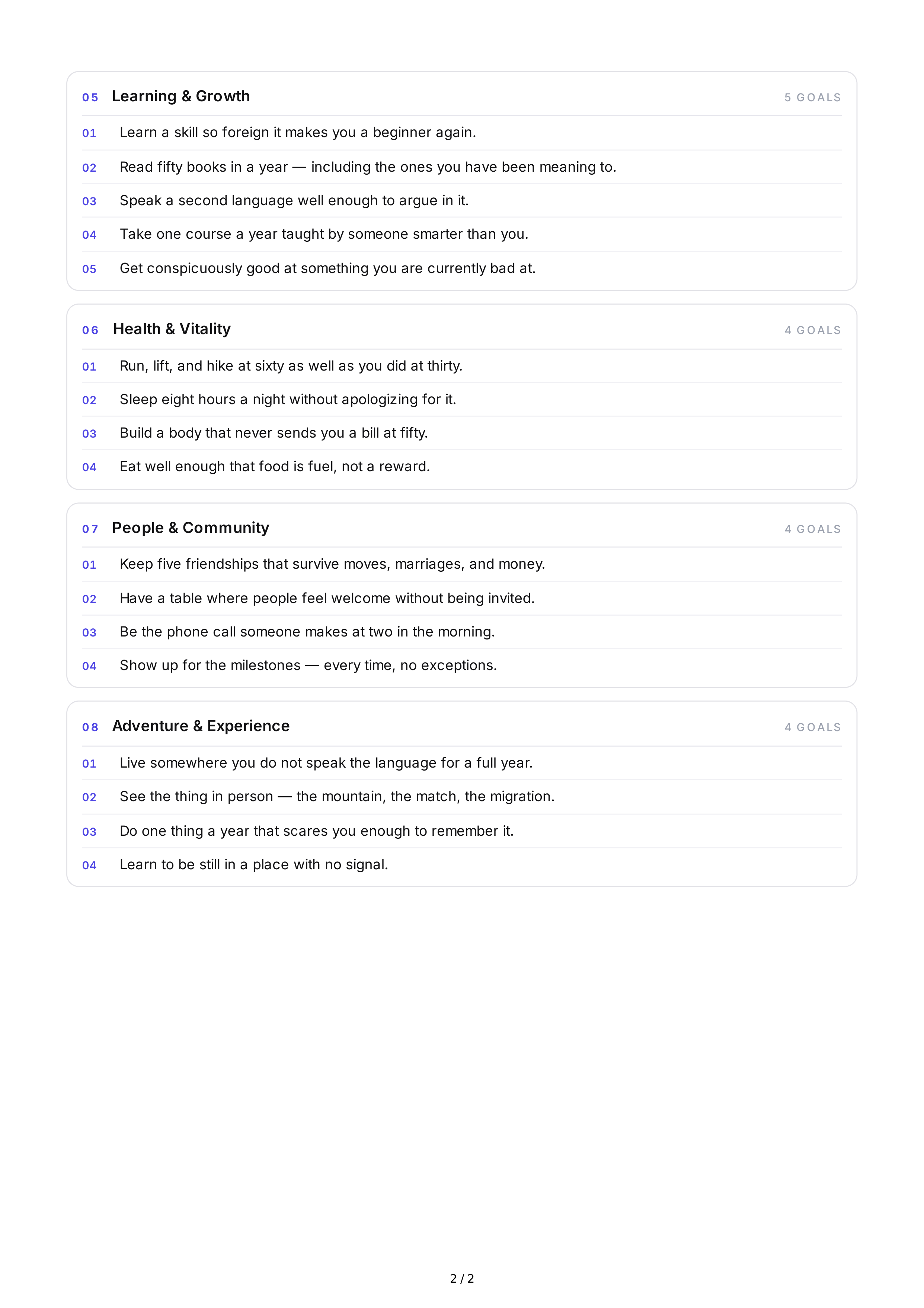 Dream Job Life Goals — page 2