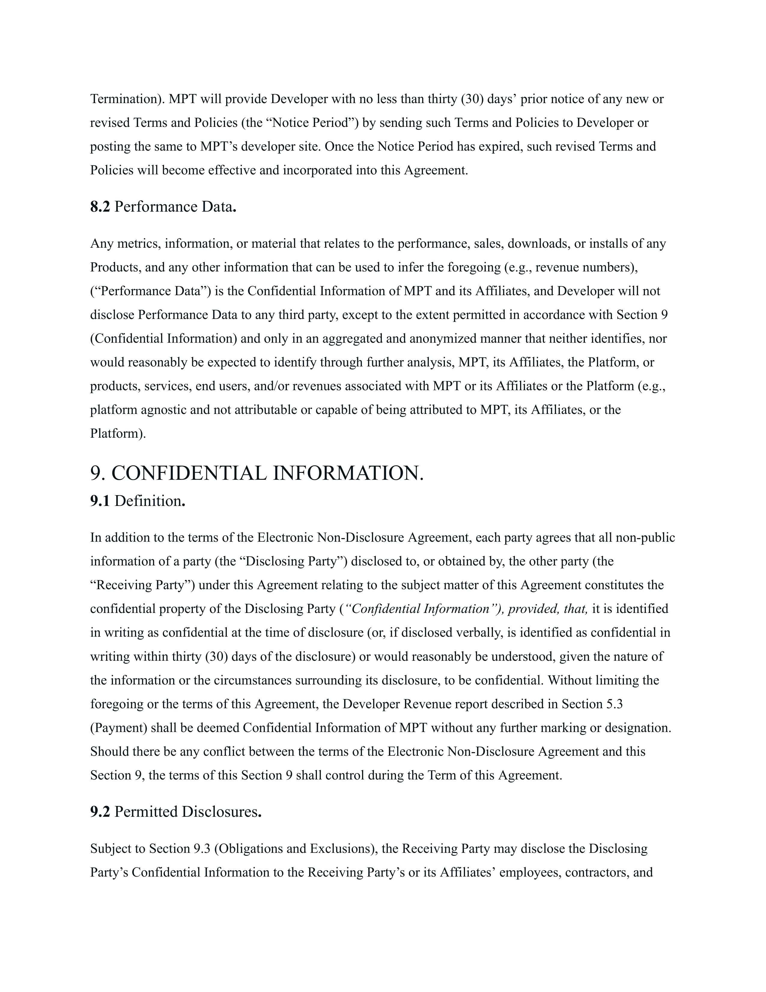 Meta Electronic Developer Distribution Agreement — page 13