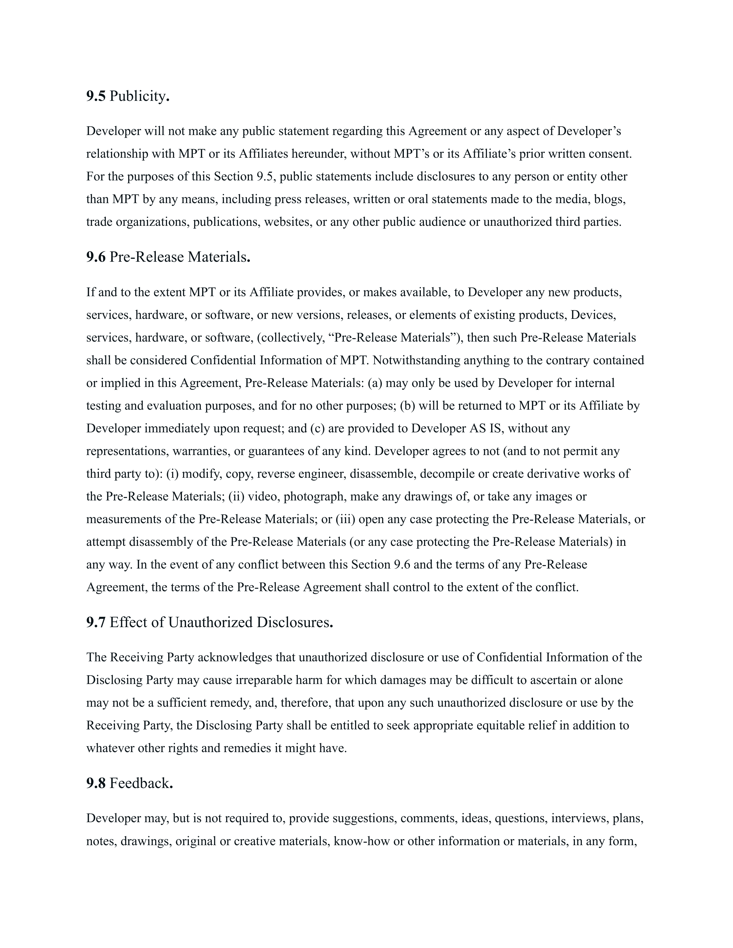 Meta Electronic Developer Distribution Agreement — page 15