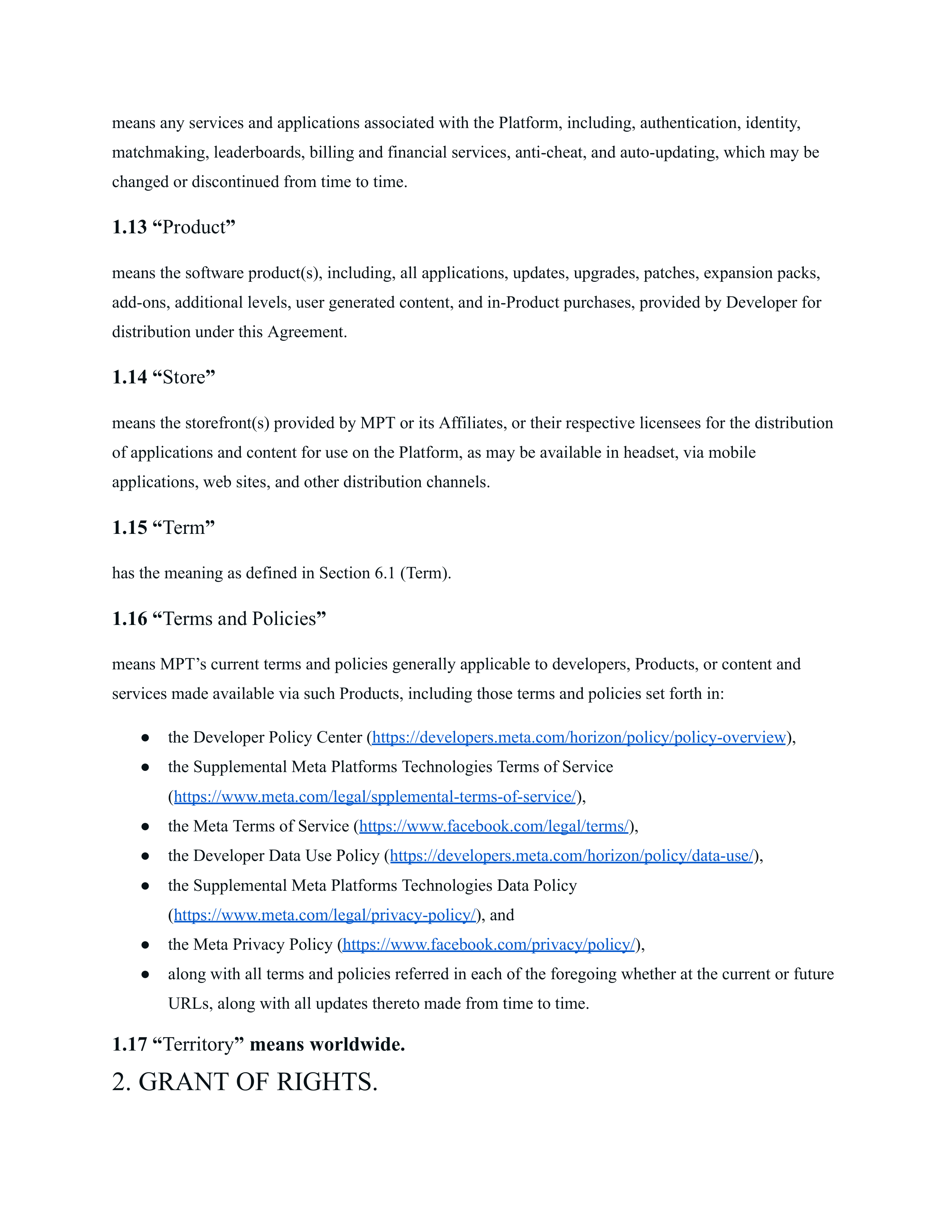 Meta Electronic Developer Distribution Agreement — page 4