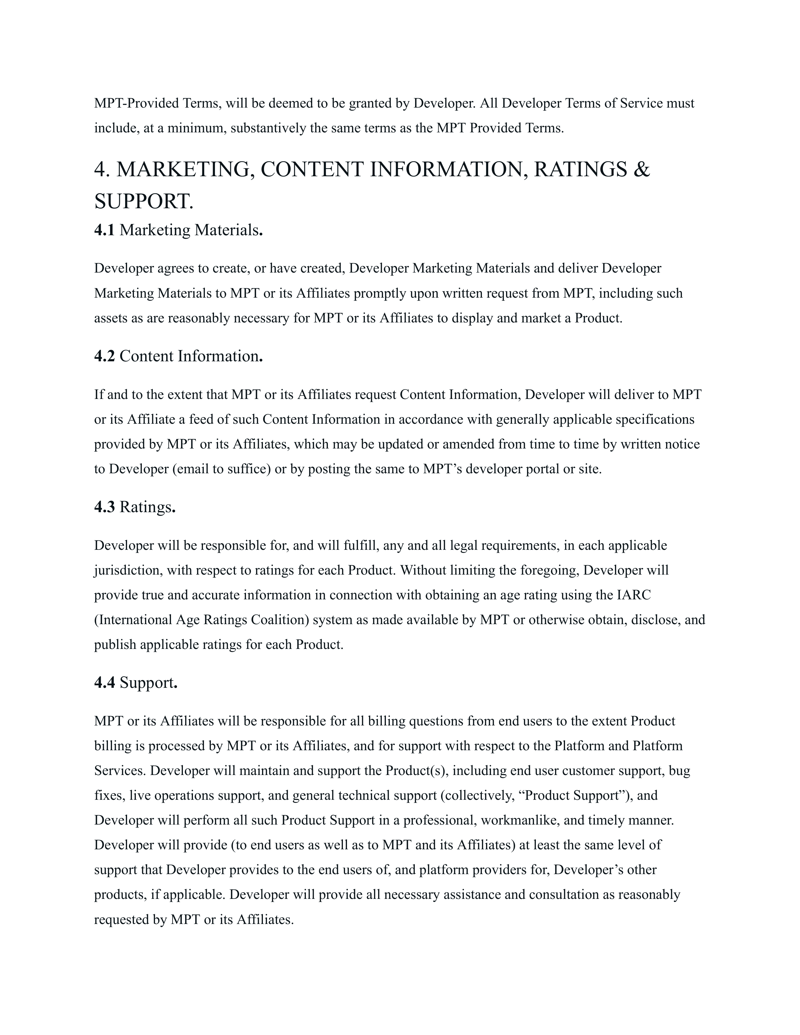 Meta Electronic Developer Distribution Agreement — page 7