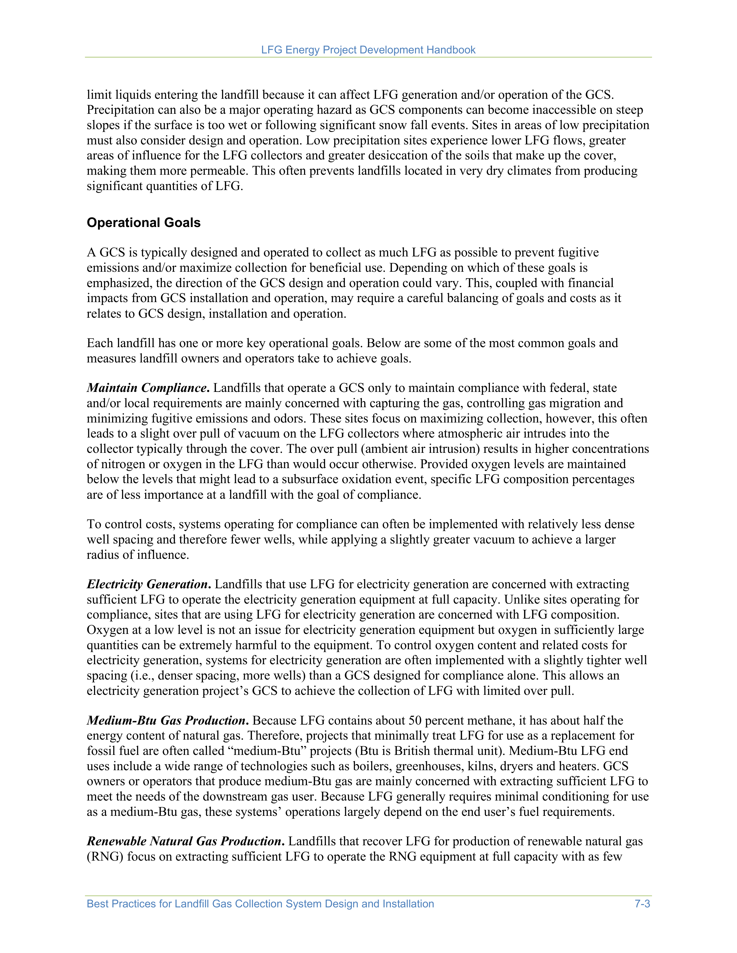 EPA Landfill Gas Energy Project Development Handbook — page 105